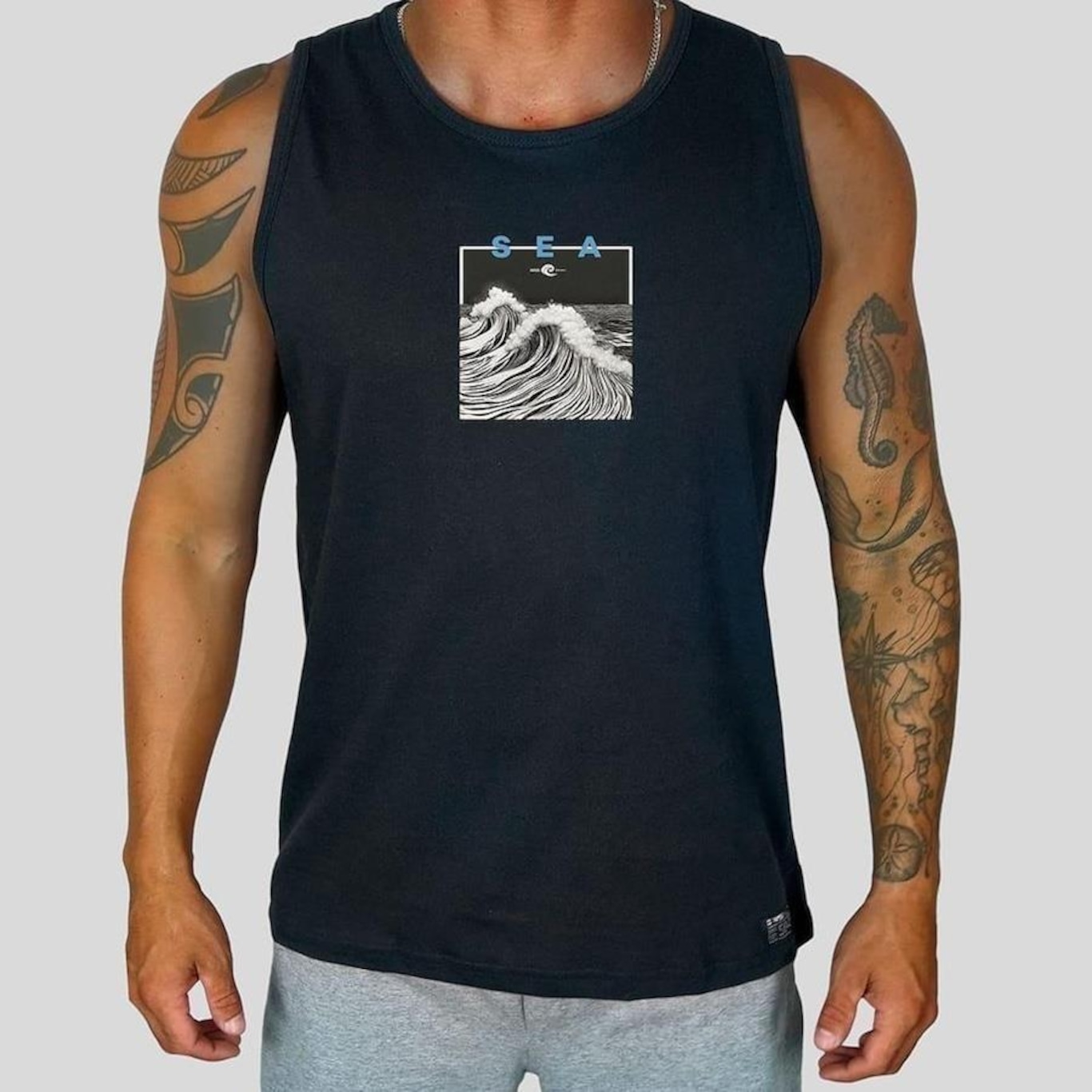 Camiseta Regata WSS Brasil Sea Wave Prime - Masculina - Foto 1