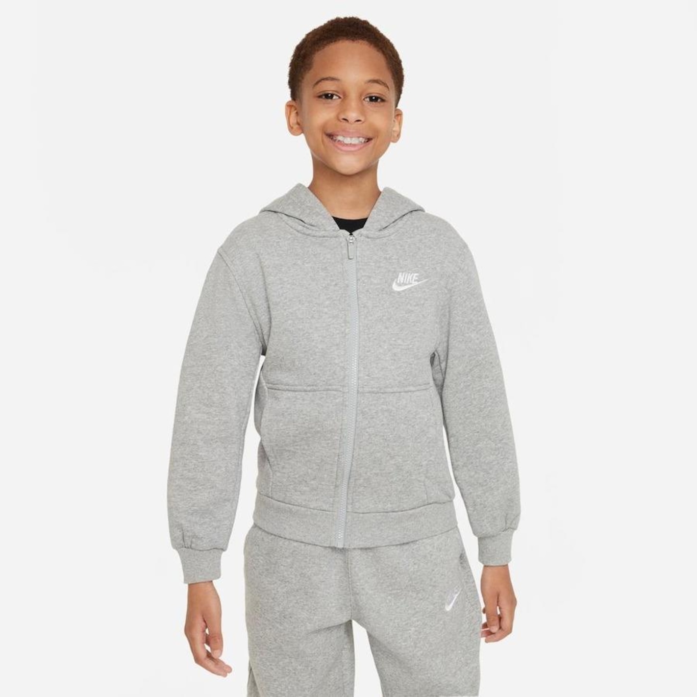 Jaqueta Nike Club Fleece - Infantil - Foto 1