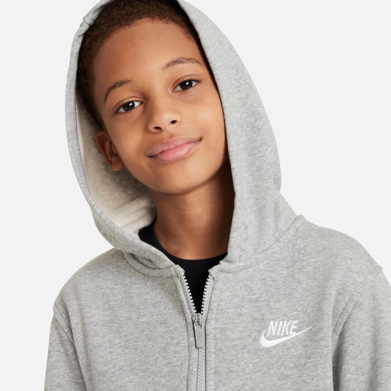 Jaqueta Nike Club Fleece - Infantil - Foto 3