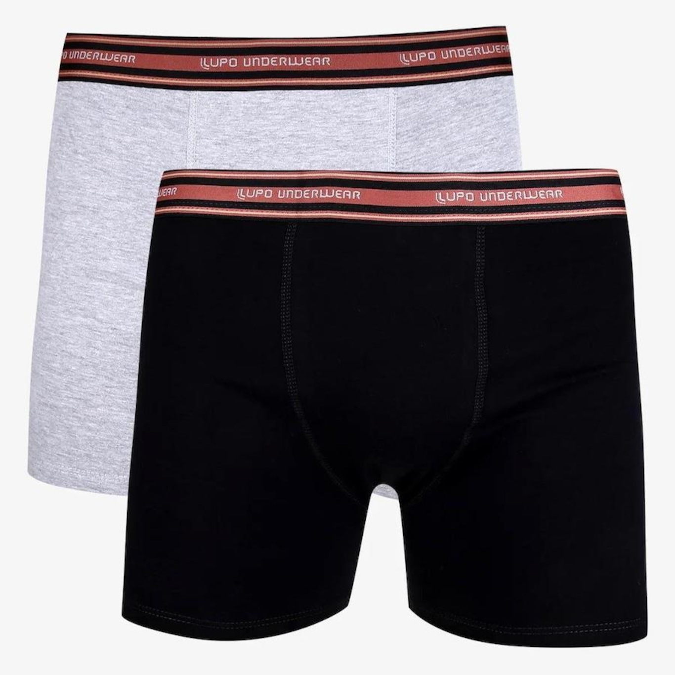 Kit Cueca Boxer Lupo com Elástano - 2 Peças - Masculino - Foto 1