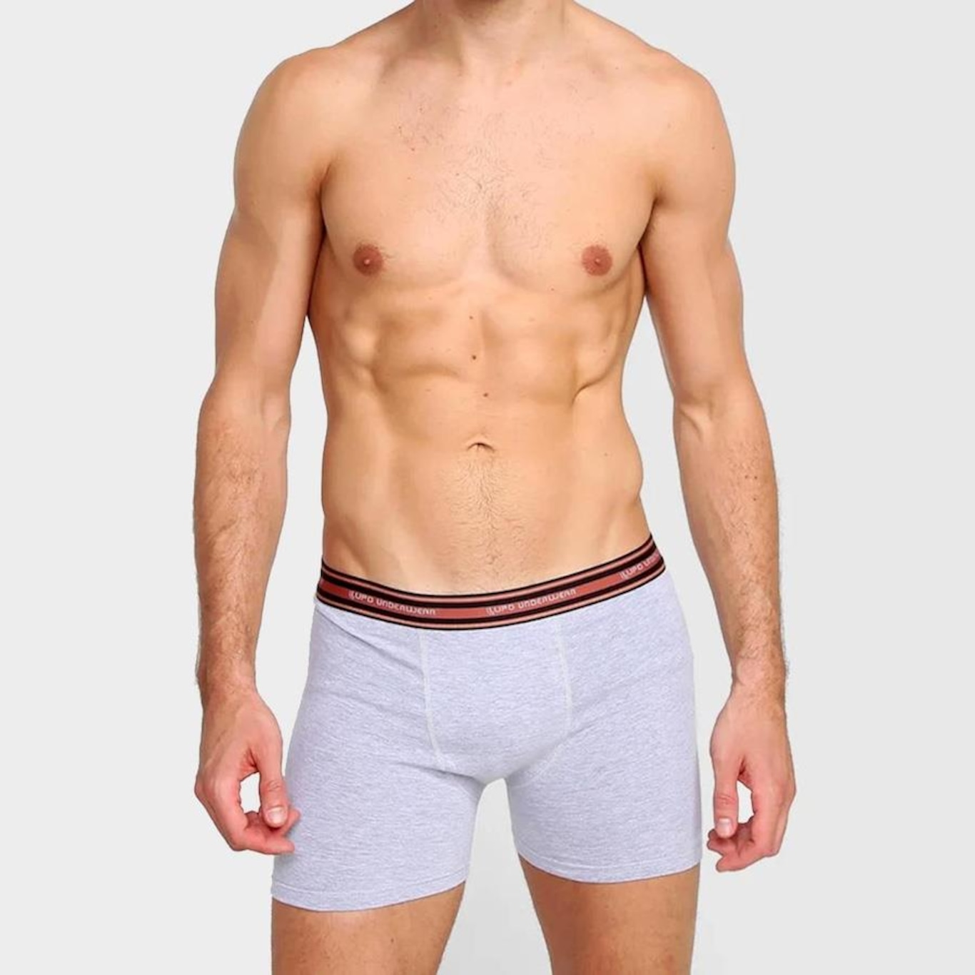 Kit Cueca Boxer Lupo com Elástano - 2 Peças - Masculino - Foto 2