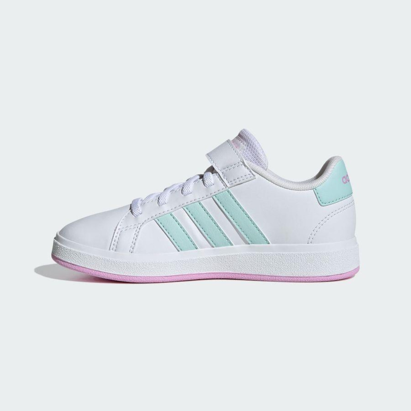 Tênis adidas Grand Court Elastic Lace And Top Strap - Infantil - Foto 3