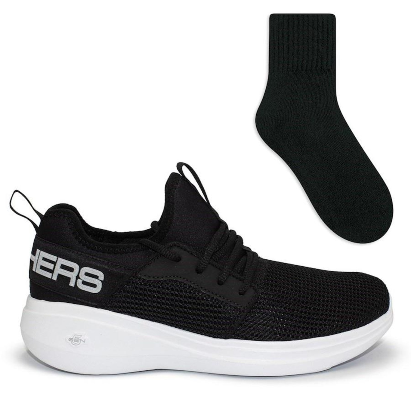 Tênis Skechers Go Run Fast Valor + 1 Par de Meias Color Sports - Masculino - Foto 1