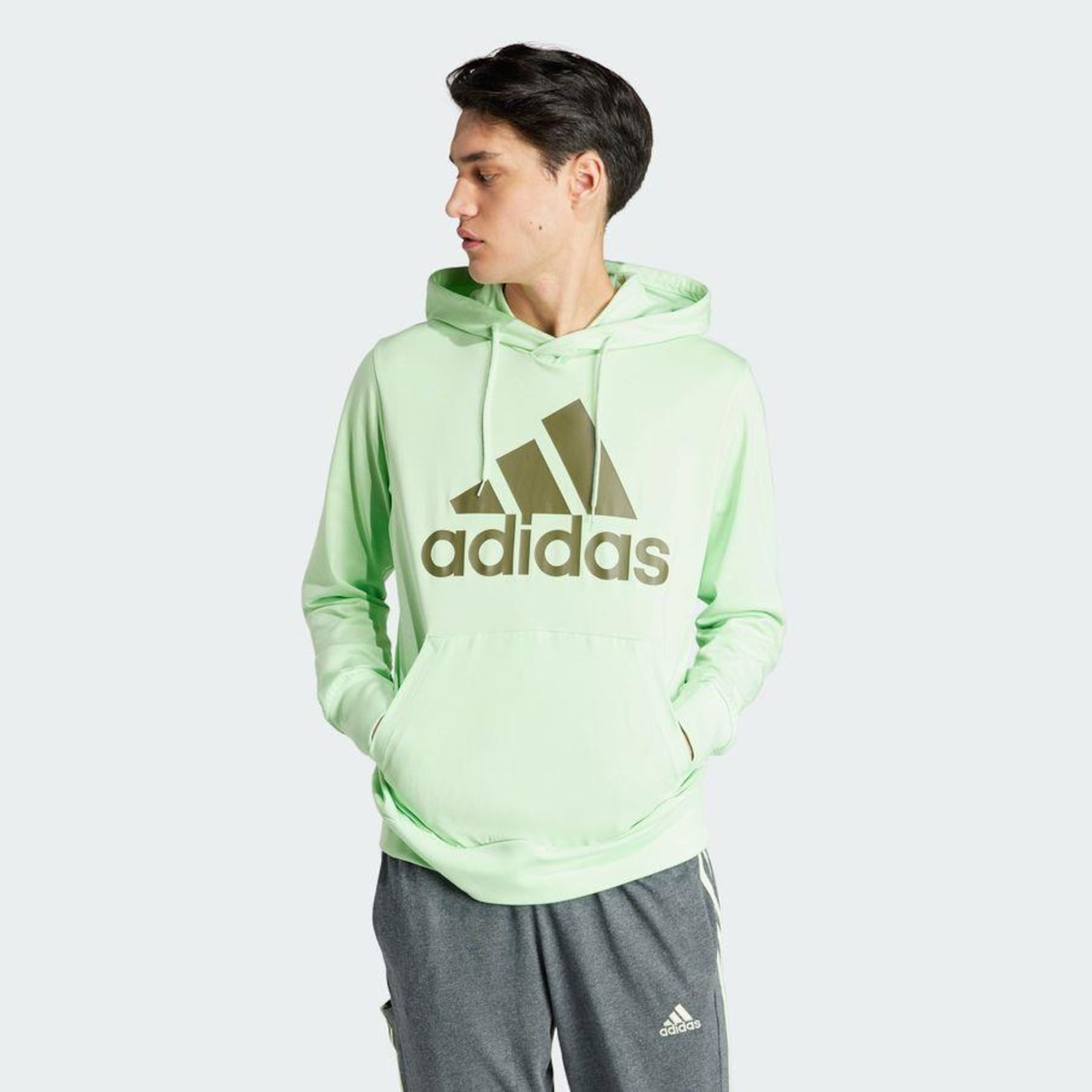 Blusão de Moletom com Capuz adidas Essentials Logo - Masculino - Foto 2