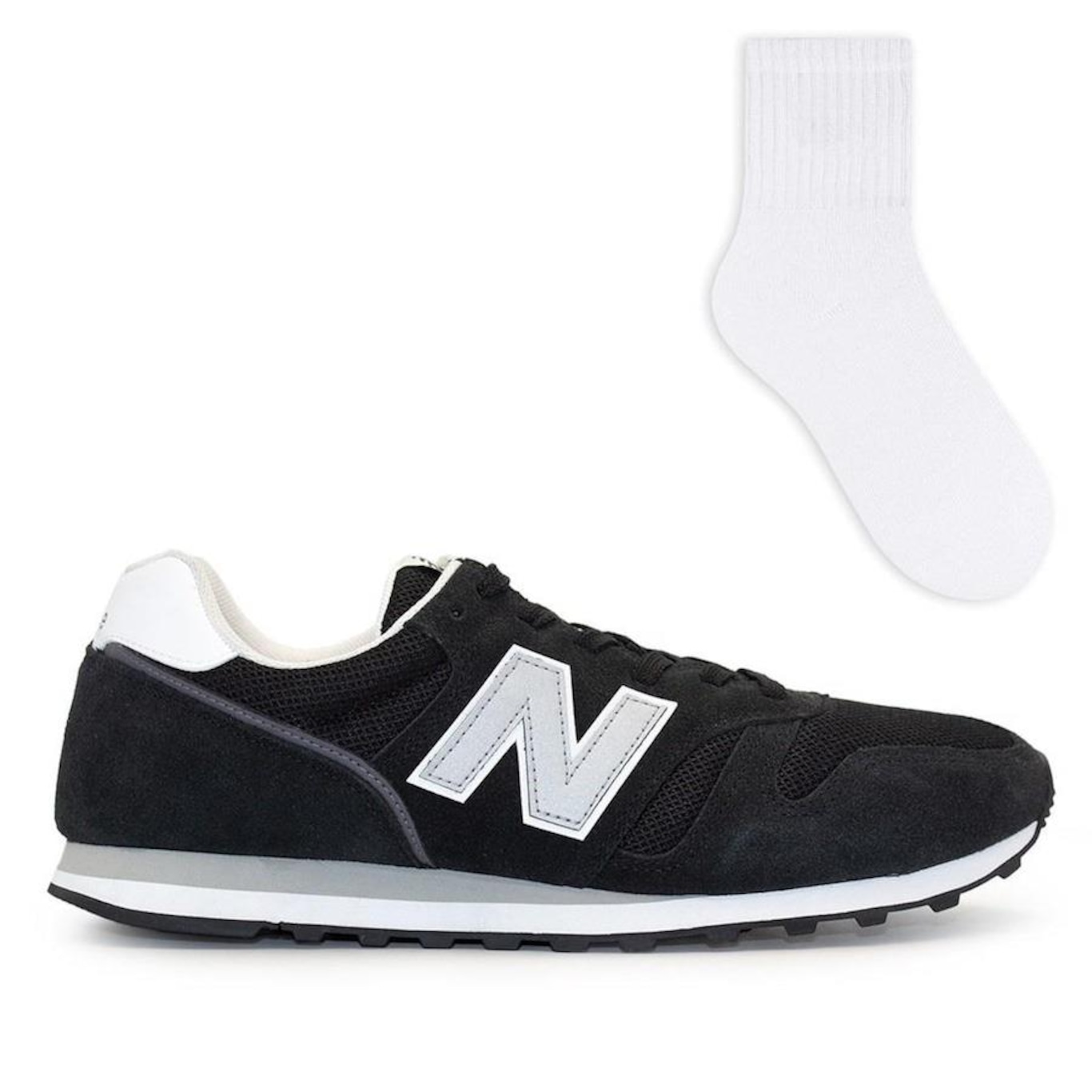 Tênis New Balance - Masculino 373V2 Casual + Meia Color Sports - Masculino - Foto 1