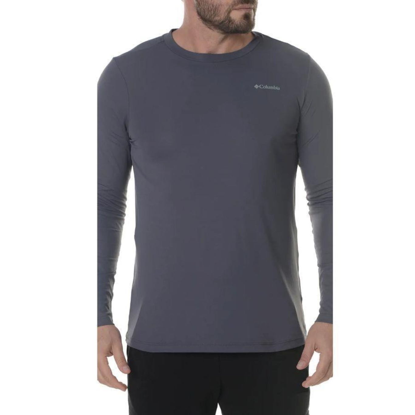 Camiseta Columbia Manga Longa Neblina - Masculina - Foto 1