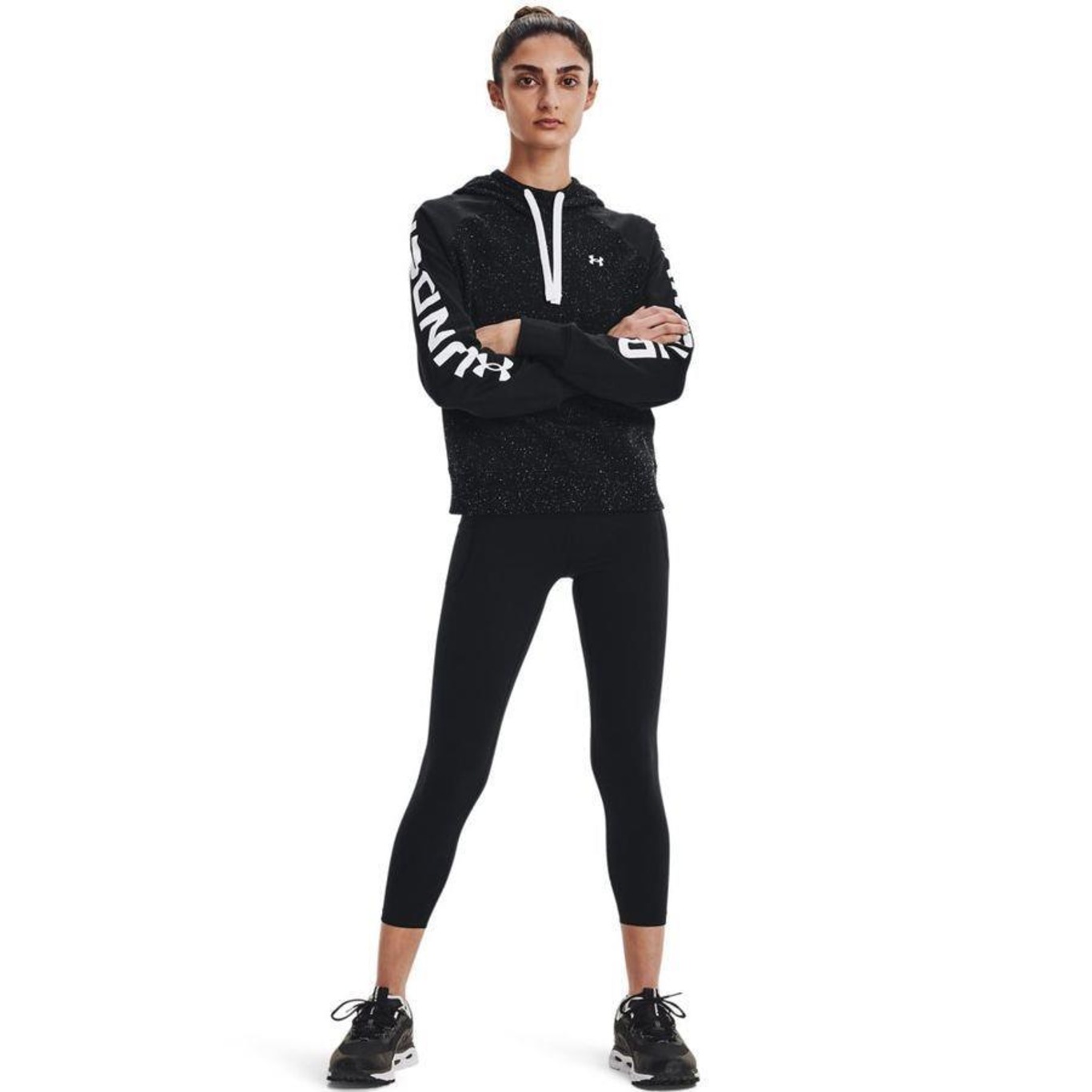 Blusão de Moletom com Capuz Under Armour Rivel Fleece Colorblock Hoodie - Feminino - Foto 4