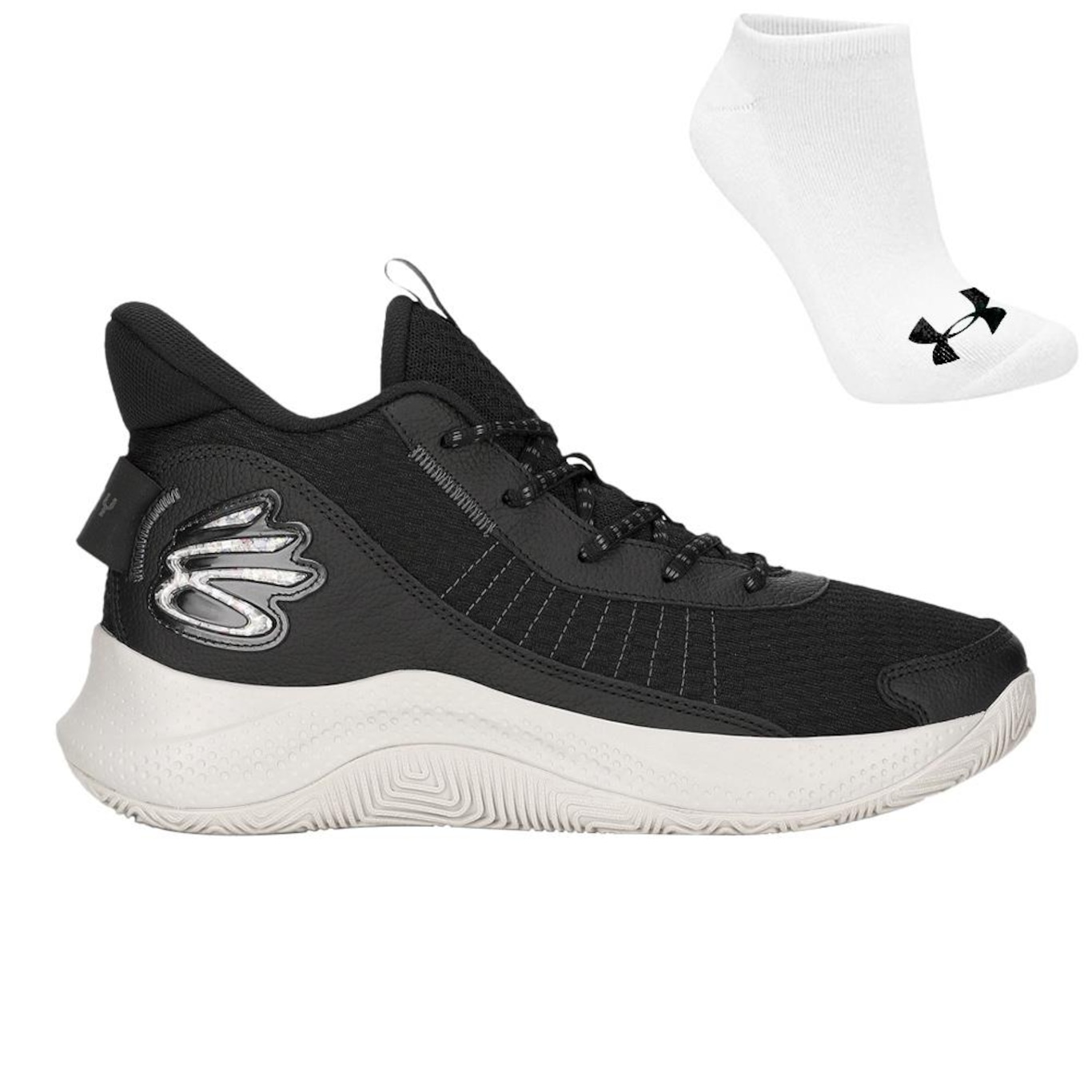 Tênis Under Armour Charged Curry 3Z7 + Par de Meia - Masculino - Foto 1