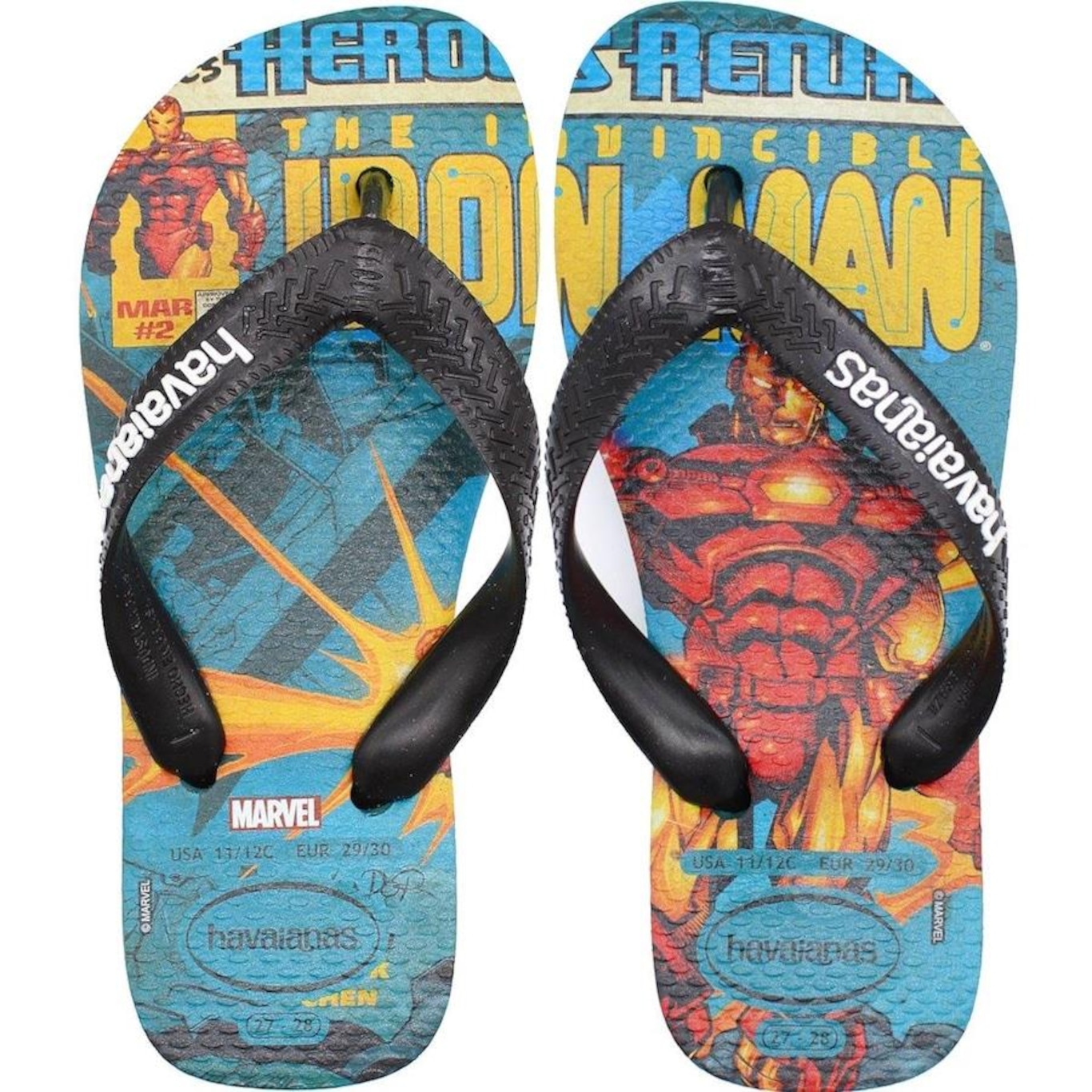 Chinelo de Dedo Infantil Havaianas Top Marvel Menino - Foto 1