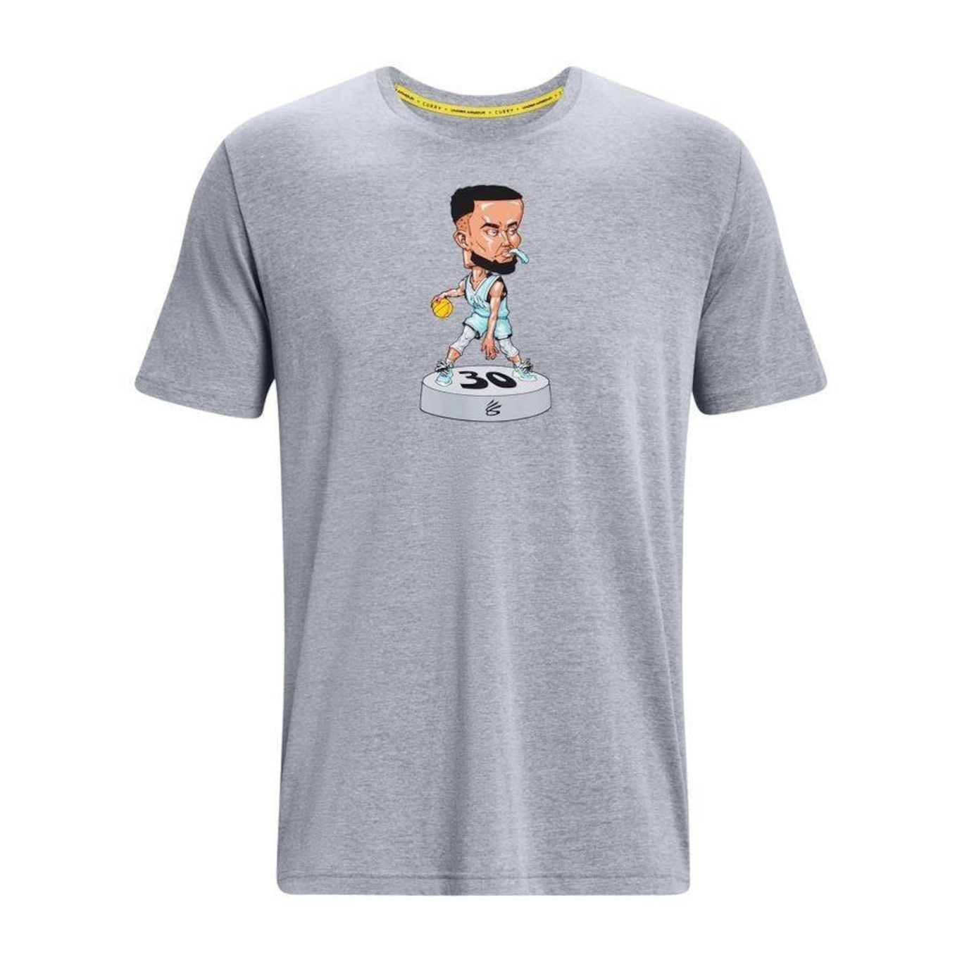 Camiseta de Basquete Under Armour Curry Bobble Head - Masculina - Foto 4