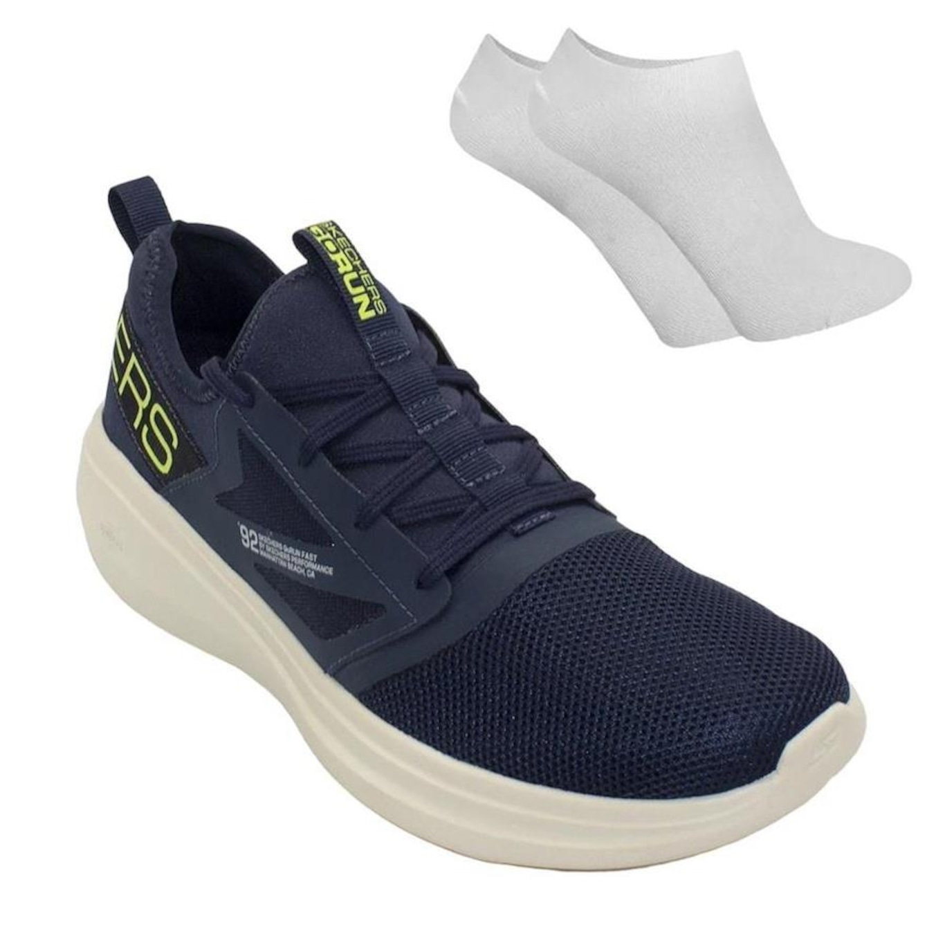 Kit Tênis Skechers Go Run Fast - Masculino + Par de Meia - Foto 1