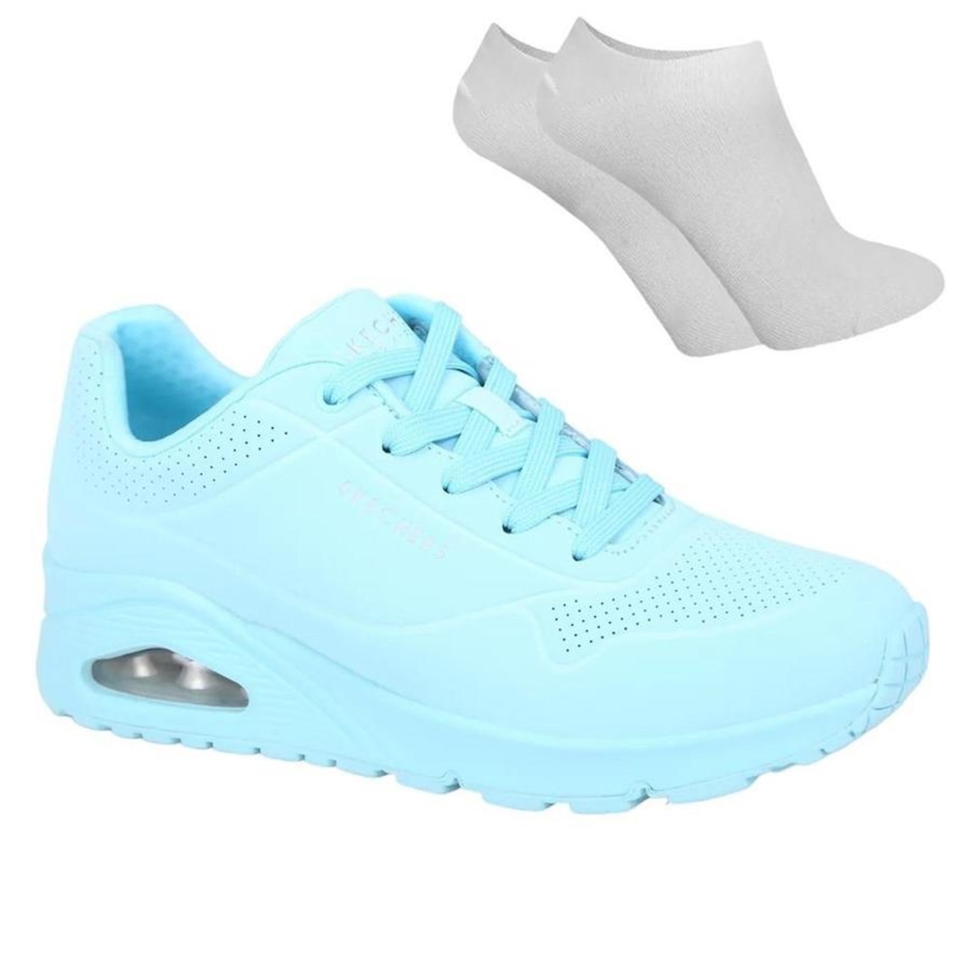 Kit Tênis Skechers Uno Stand On Air - Feminino + Par de Meia - Foto 1