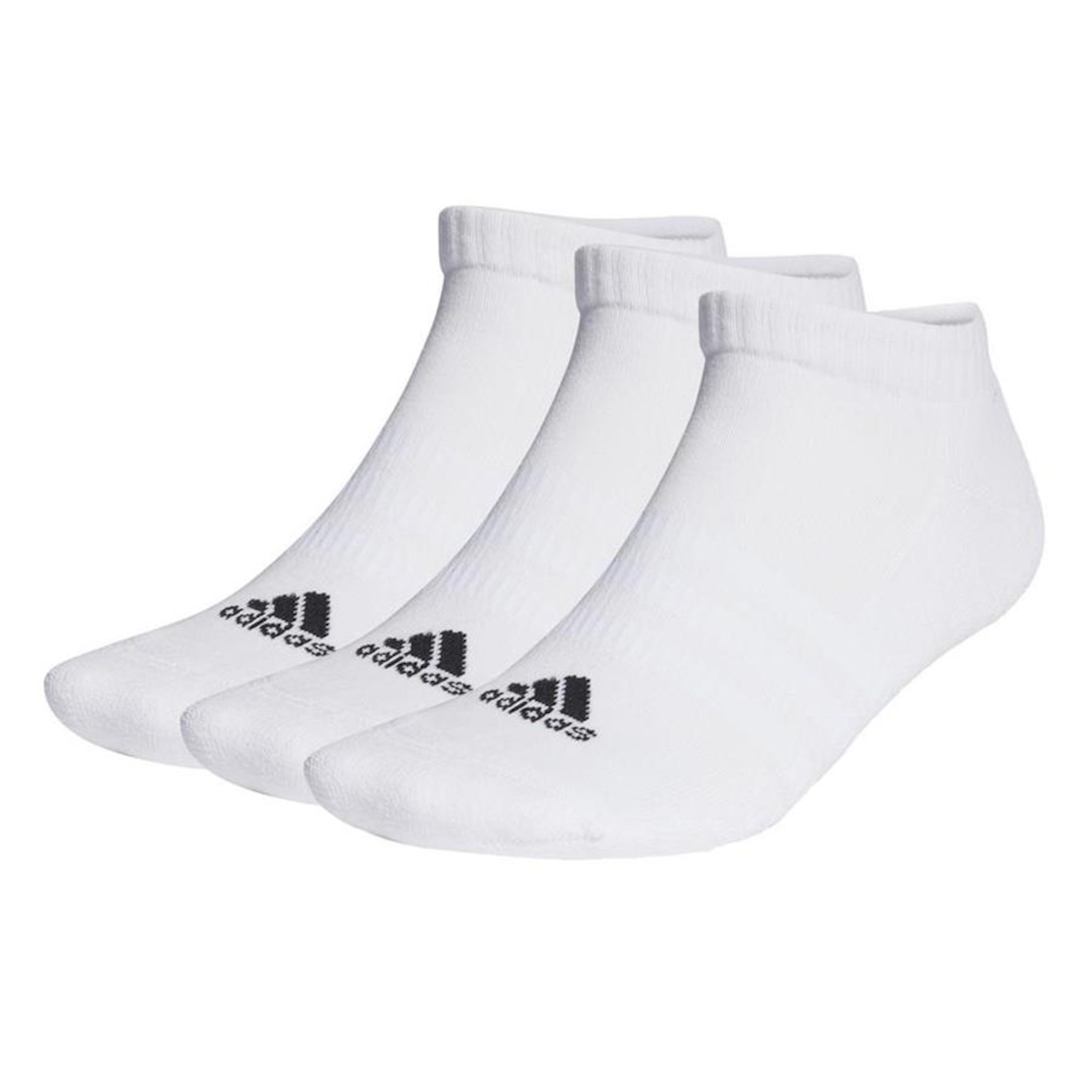 Kit de Meia Sapatilha adidas Cushioned Low-Cut com 3 Pares - Adulto - Foto 1