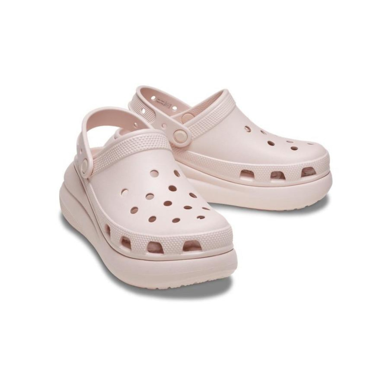 Sandália Crocs Classic Crush Platform Clog Quartz - Infantil - Foto 4