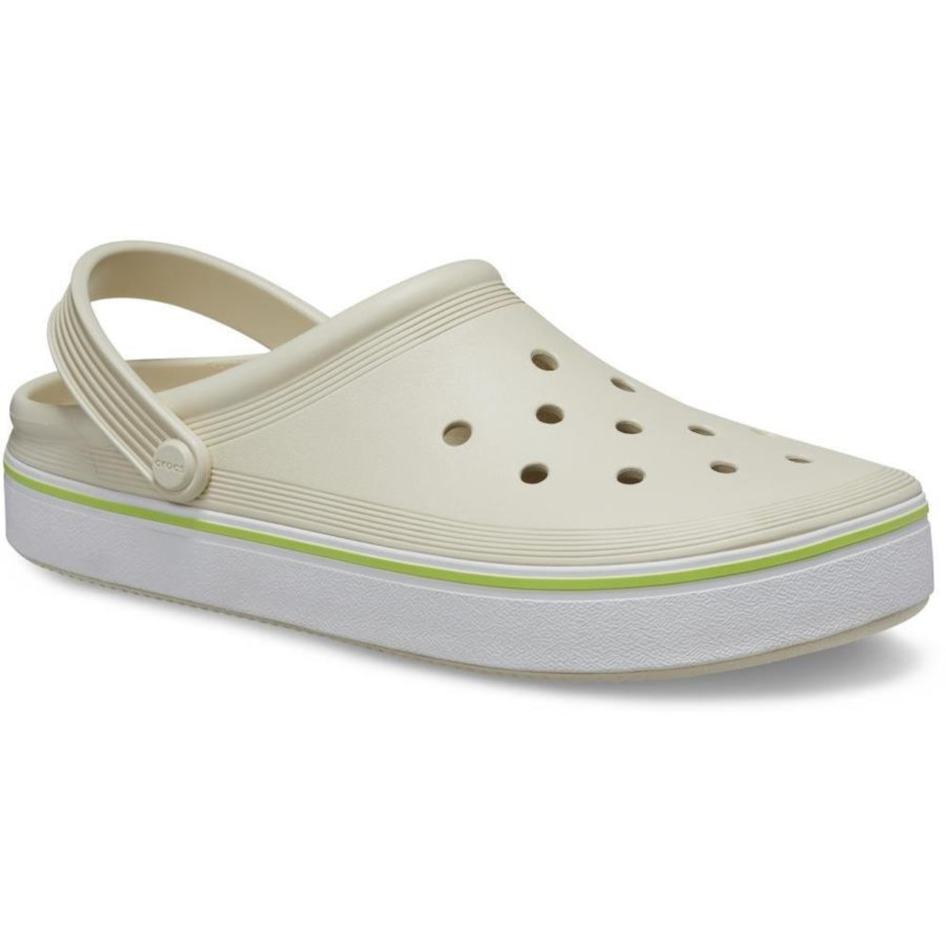 Sandália Crocs Off Court Clog Bone - Unissex - Foto 2