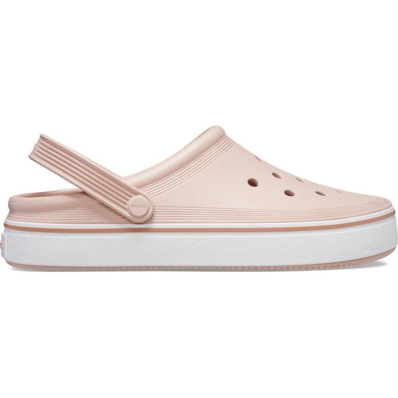 Sandália Crocs Off Court Clog Pink Clay - Unissex - Foto 1