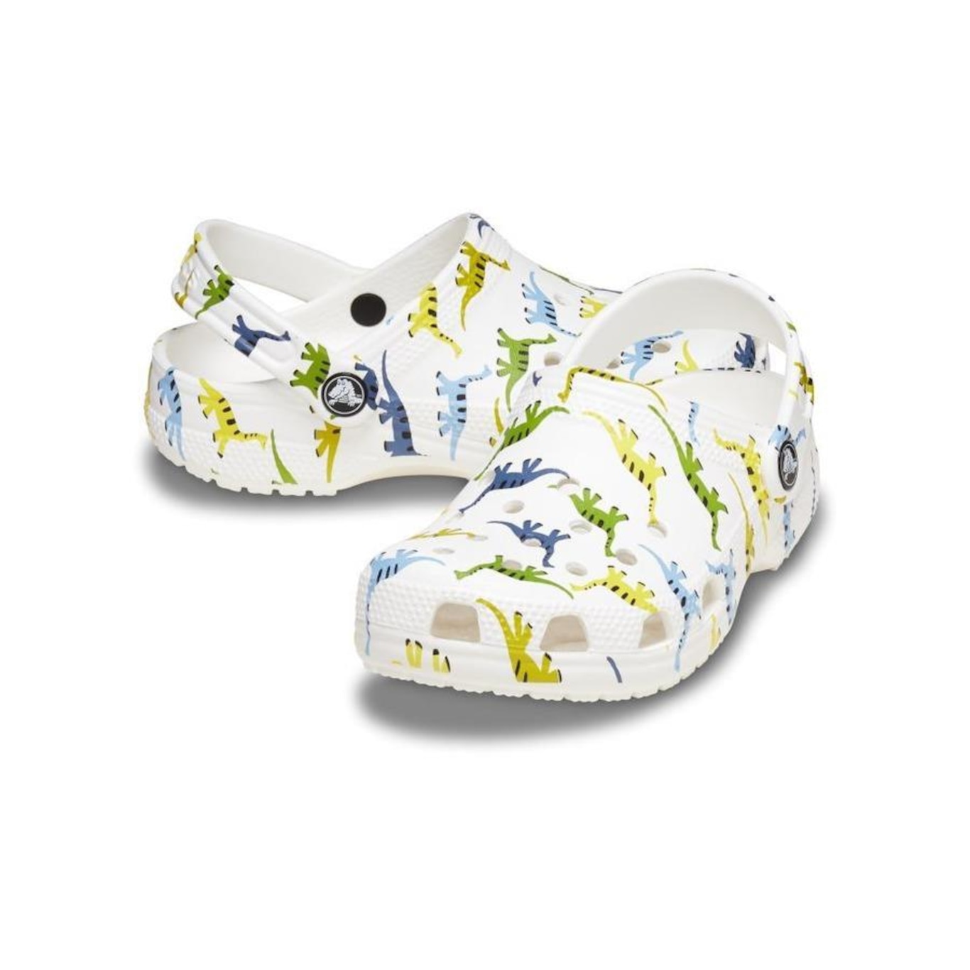 Sandália Crocs Classic Character Print Clog T Dinosaur - Unissex - Foto 4