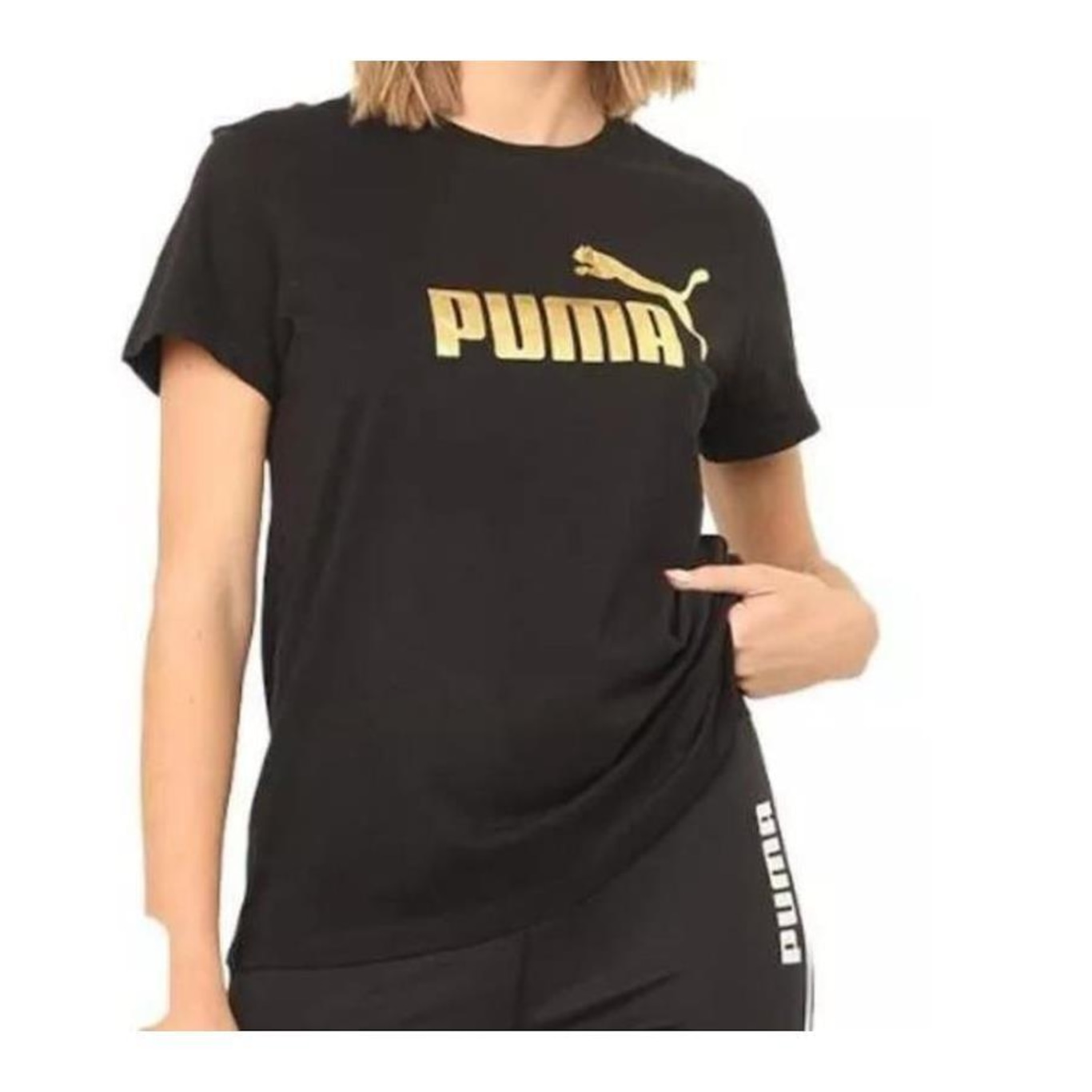 Camiseta Puma Essentials Metallic Logo - Masculina - Foto 1