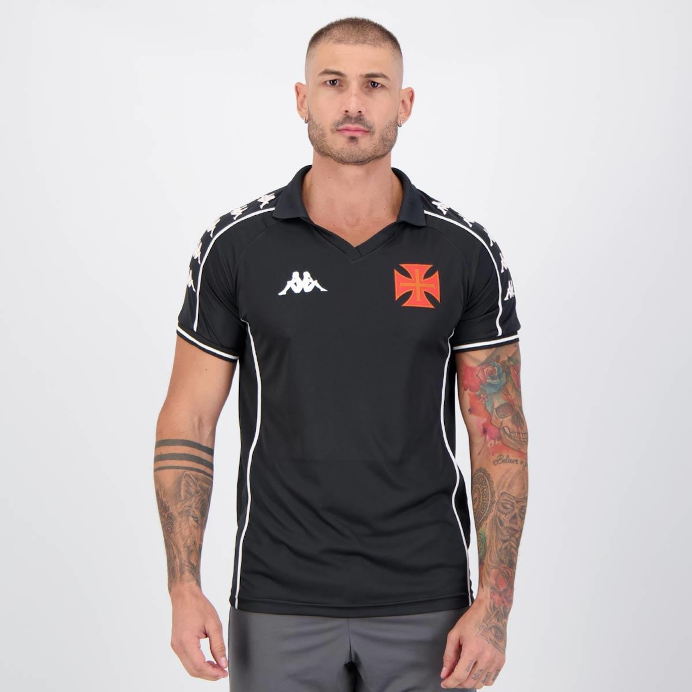 Camisa Polo Kappa Vasco Supporter 2023 - Masculina - Foto 1