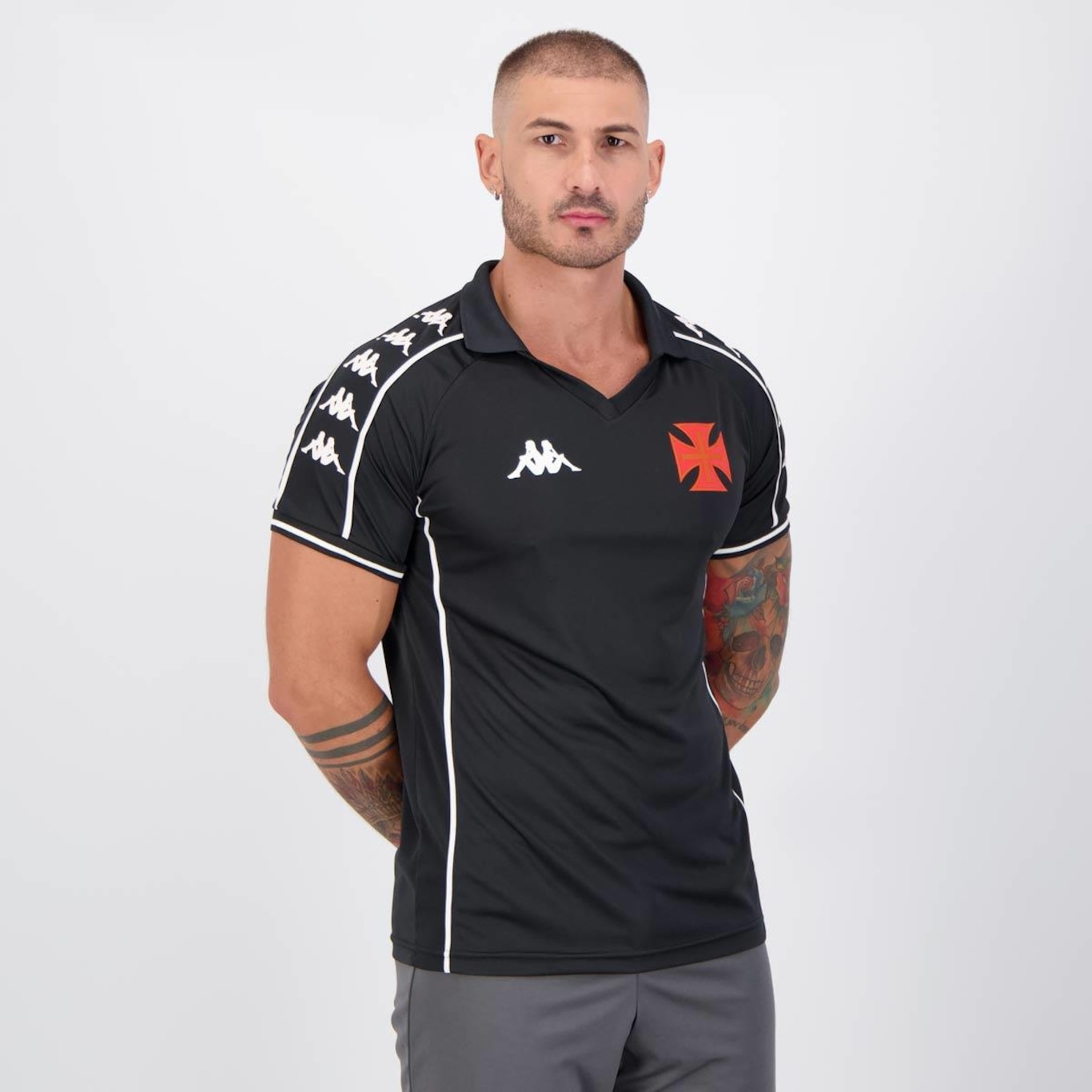 Camisa Polo Kappa Vasco Supporter 2023 - Masculina - Foto 2