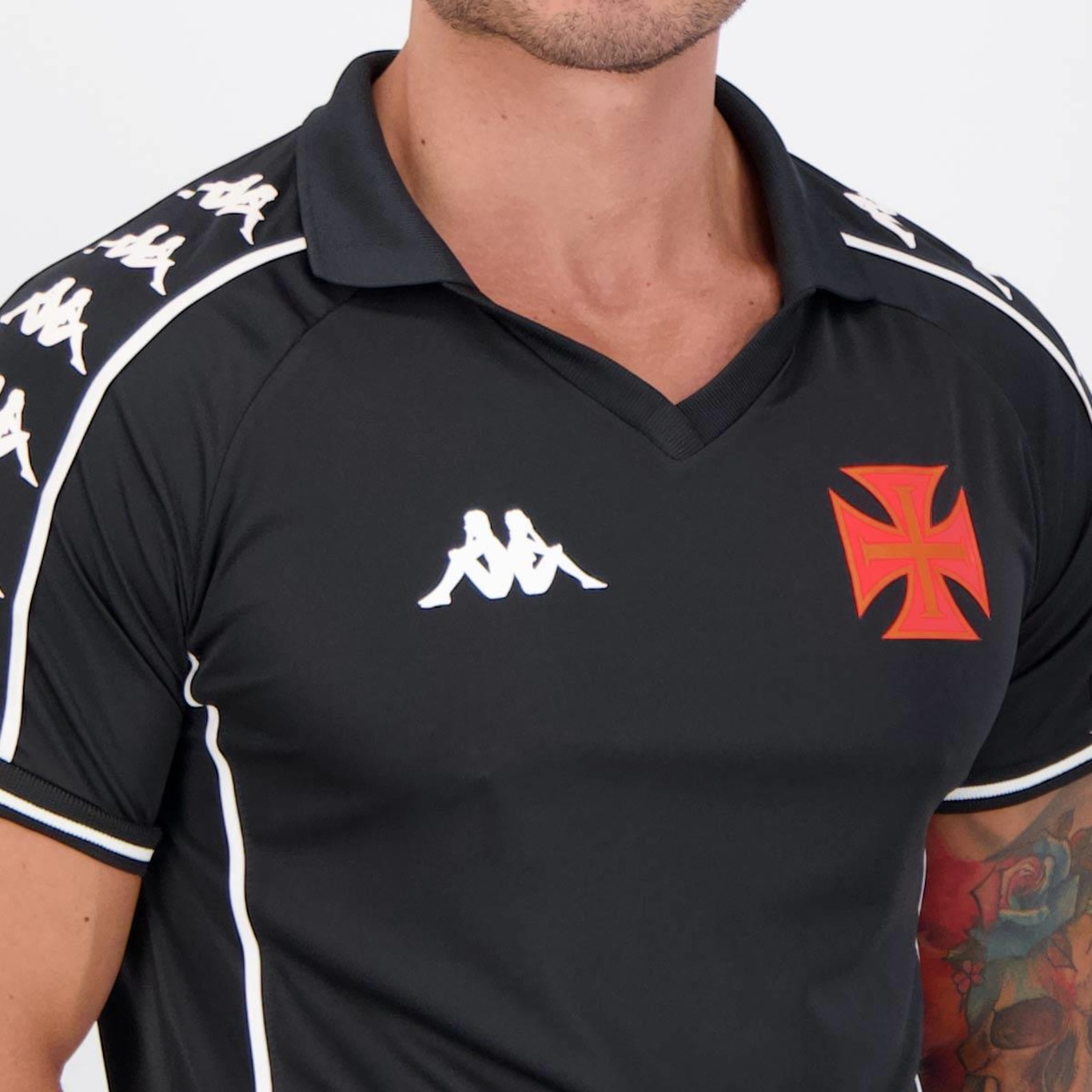 Camisa Polo Kappa Vasco Supporter 2023 - Masculina - Foto 4