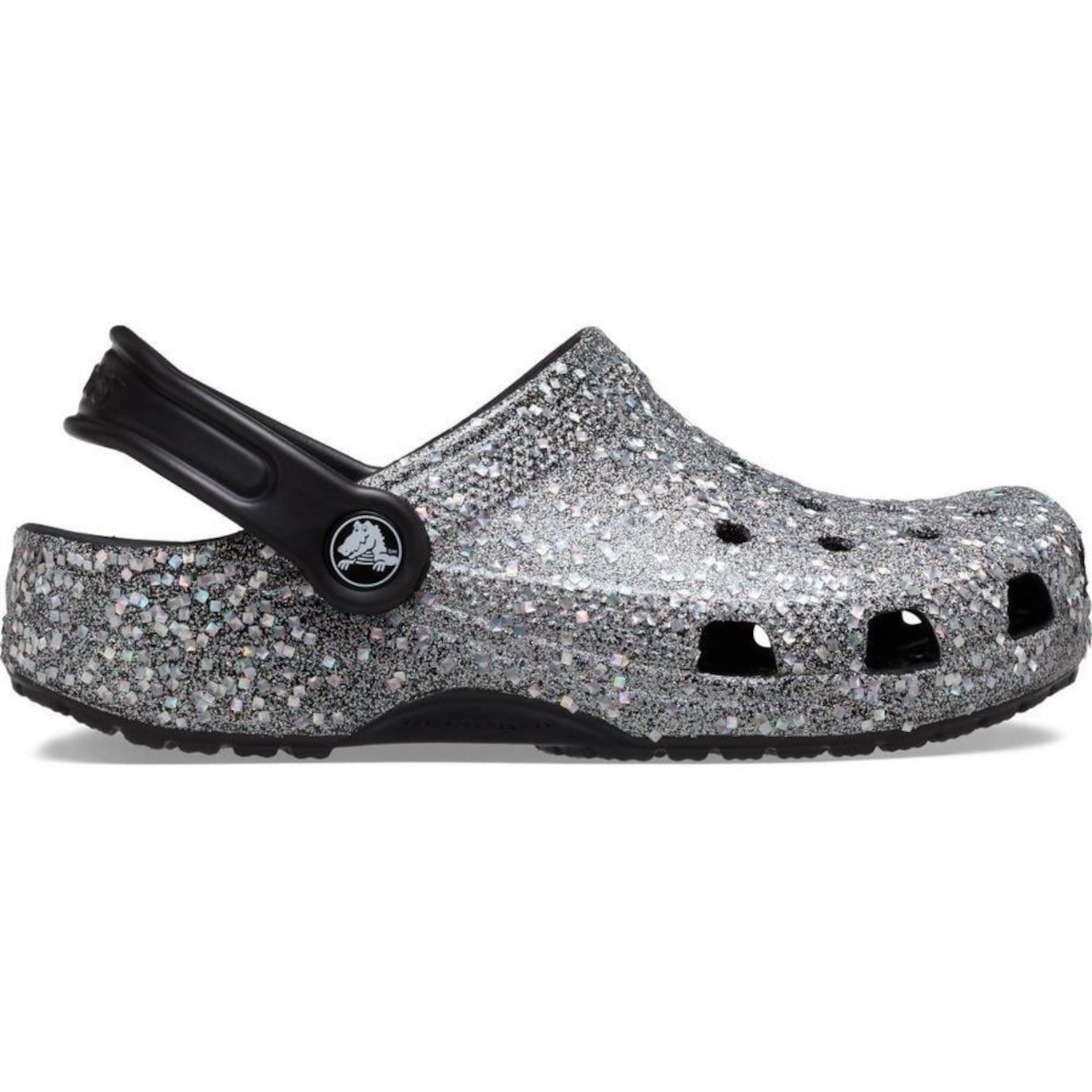 Sandália Crocs Classic Clog Glitter - Infantil - Foto 1