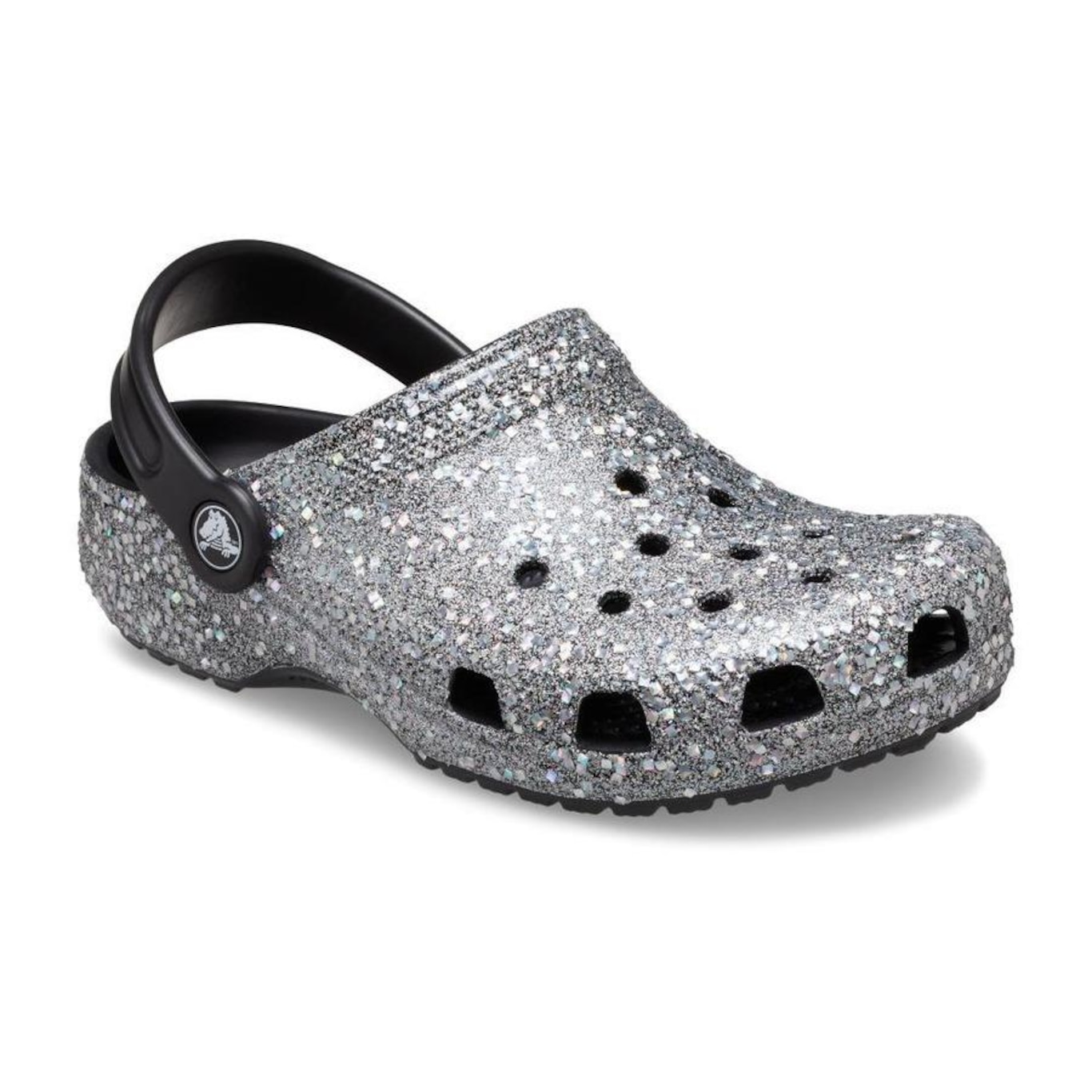 Sandália Crocs Classic Clog Glitter - Infantil - Foto 2