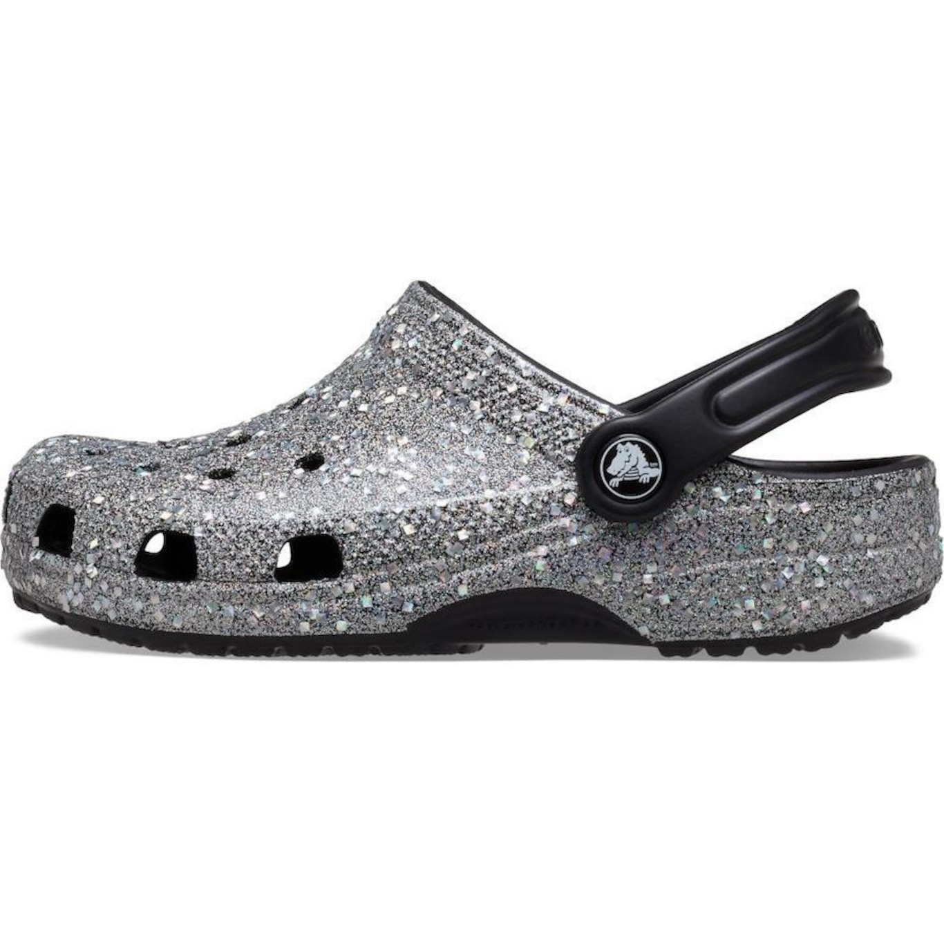 Sandália Crocs Classic Clog Glitter - Infantil - Foto 3