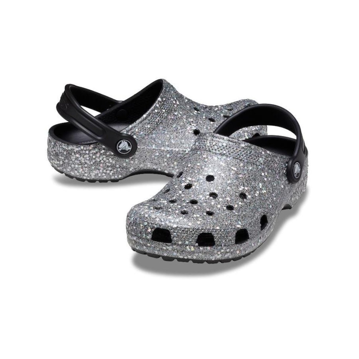 Sandália Crocs Classic Clog Glitter - Infantil - Foto 4