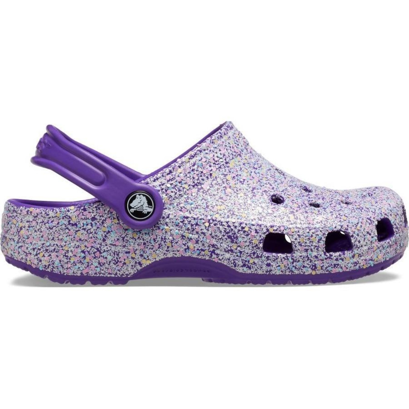 Sandália Crocs Classic Clog Glitter - Infantil - Foto 1