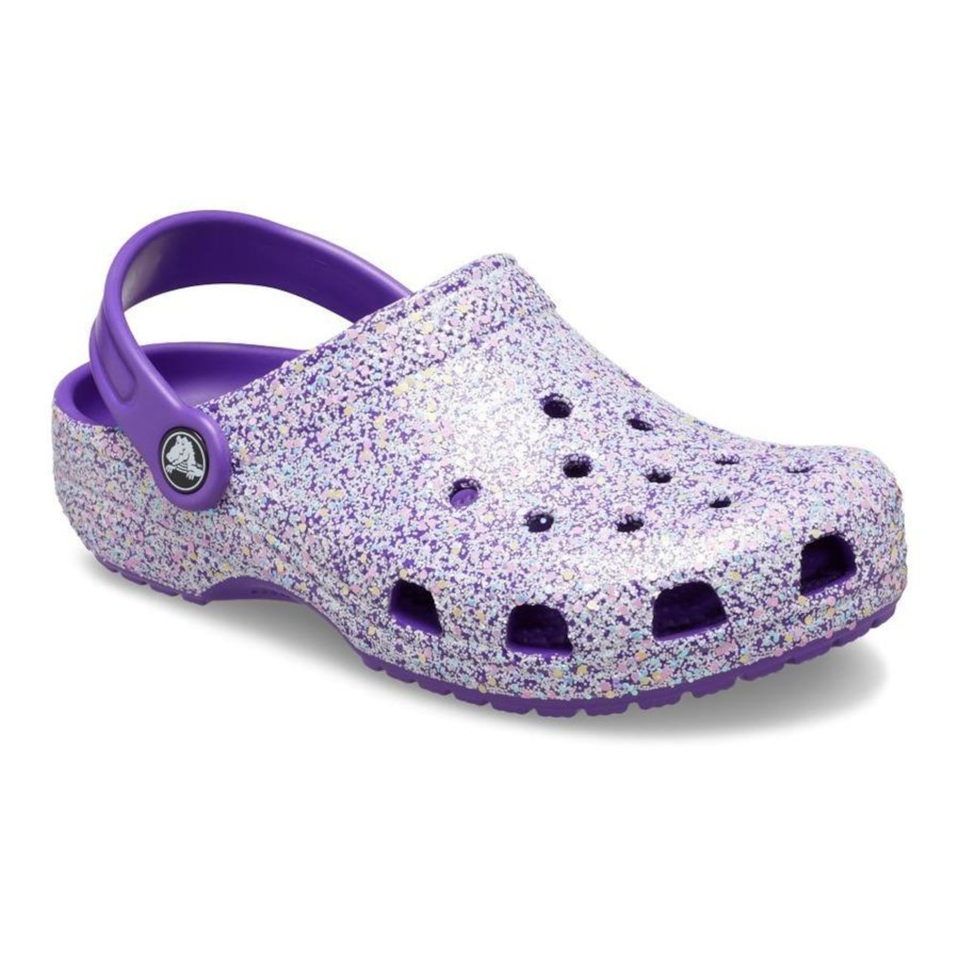 Sandália Crocs Classic Clog Glitter - Infantil - Foto 2