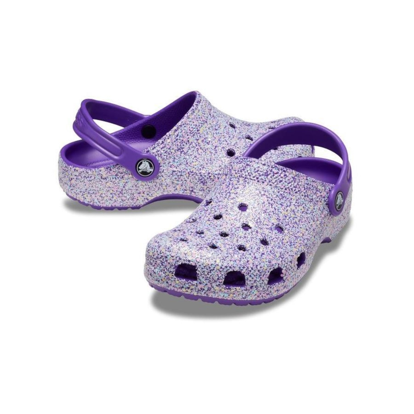 Sandália Crocs Classic Clog Glitter - Infantil - Foto 4