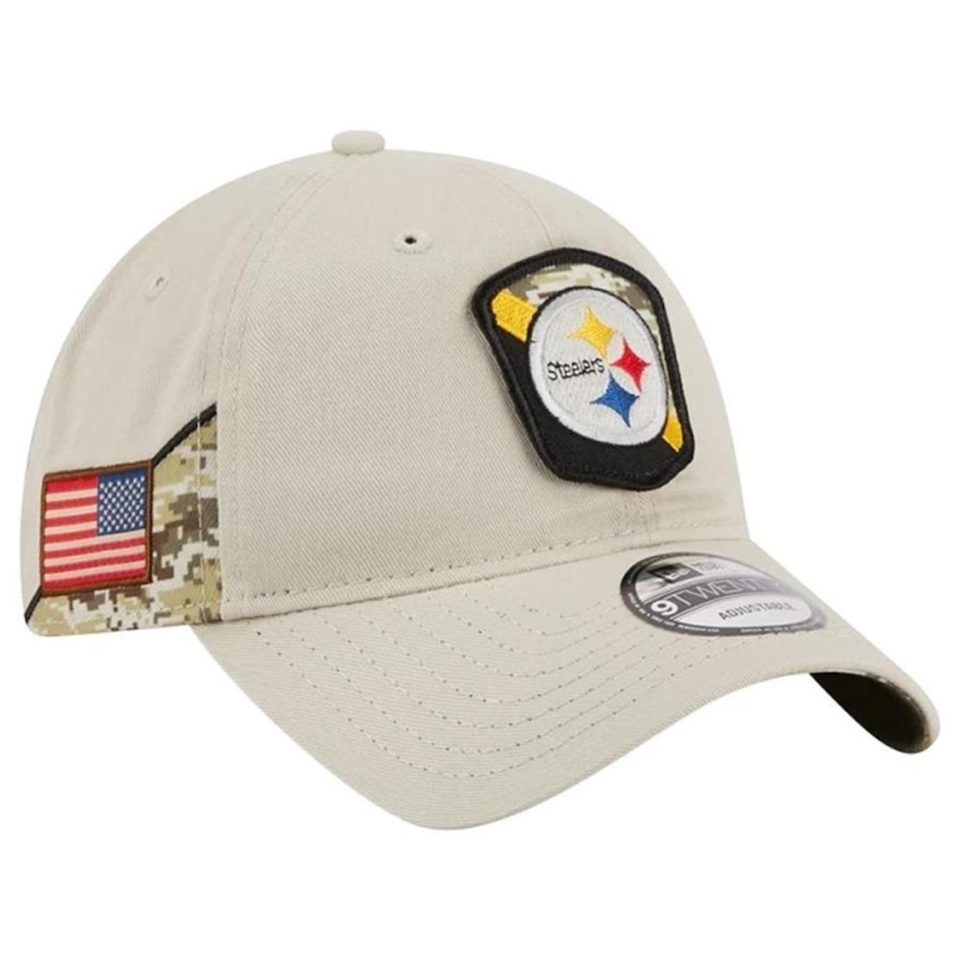 Boné Aba Curva New Era 920 Pittsburgh Steelers Salute To Service - Strapback - Adulto - Foto 2