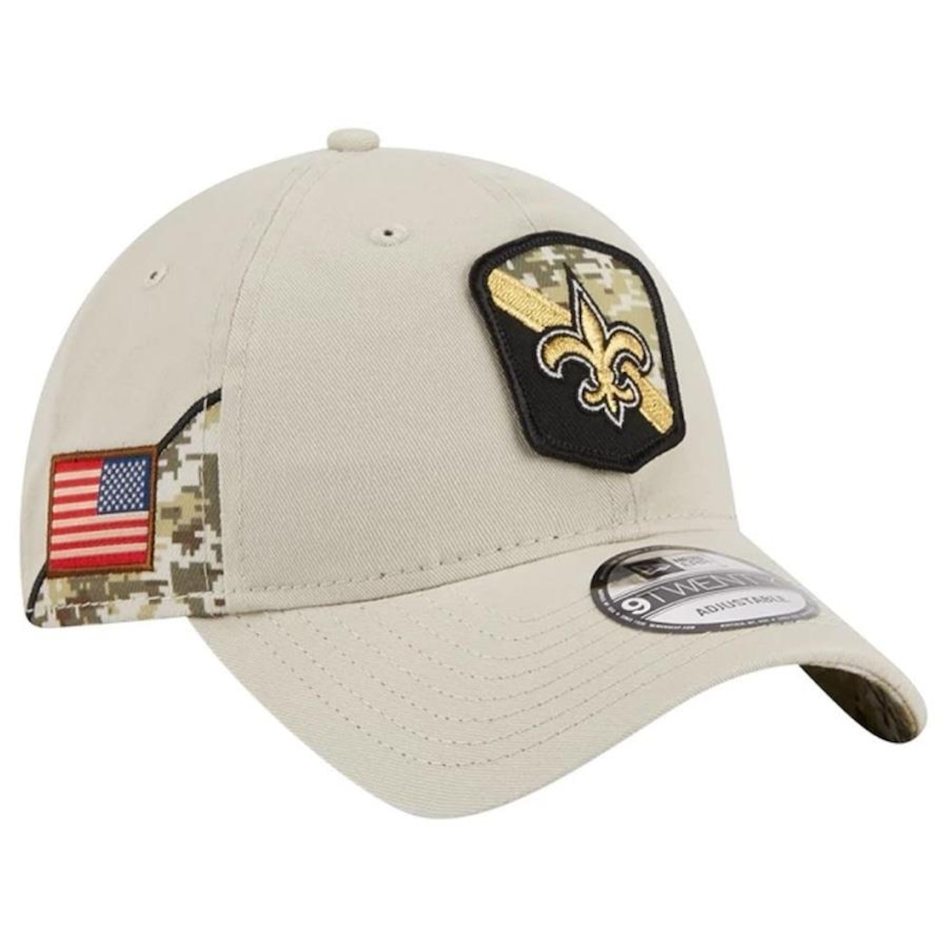 Boné Aba Curva New Era 920 New Orleans Saints Salute To Service - Strapback - Adulto - Foto 2