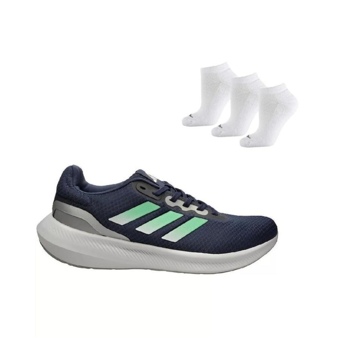 Kit Tênis adidas Runfalcon 3.0 com 3 Pares - Feminino - Foto 1