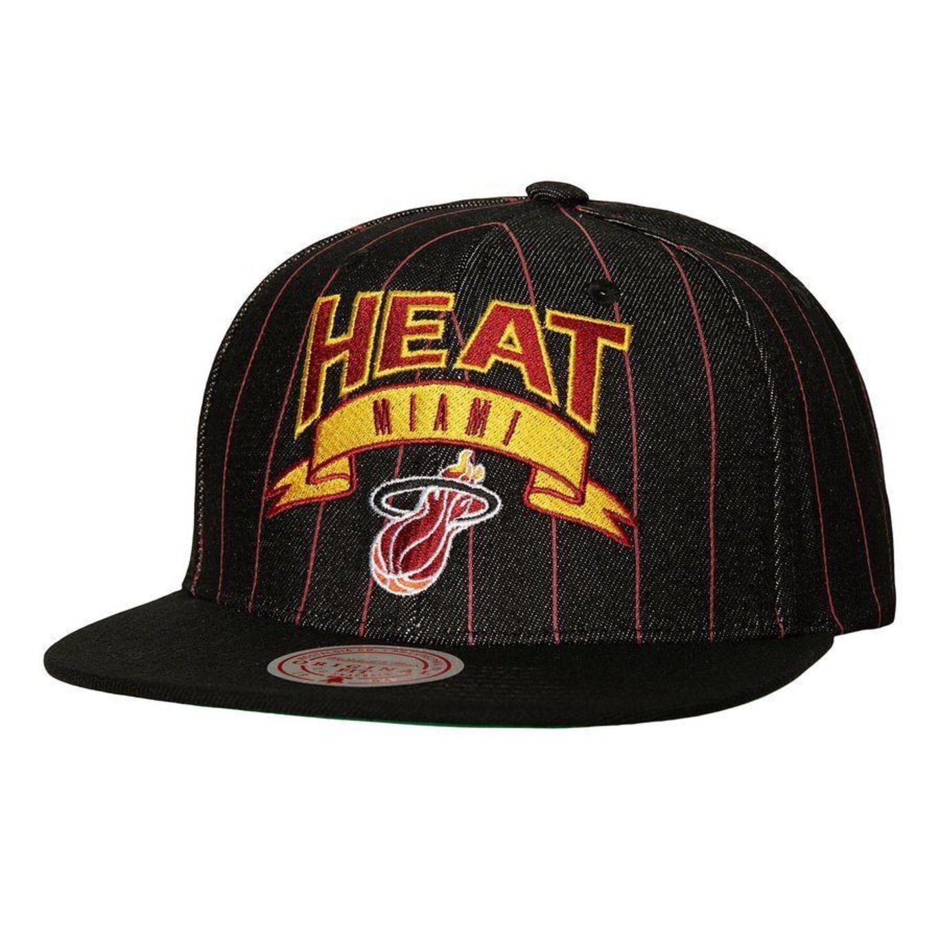 Boné Aba Reta Mitchell & Ness Nba Dem Stripes Miami Heat - Adulto - Foto 1