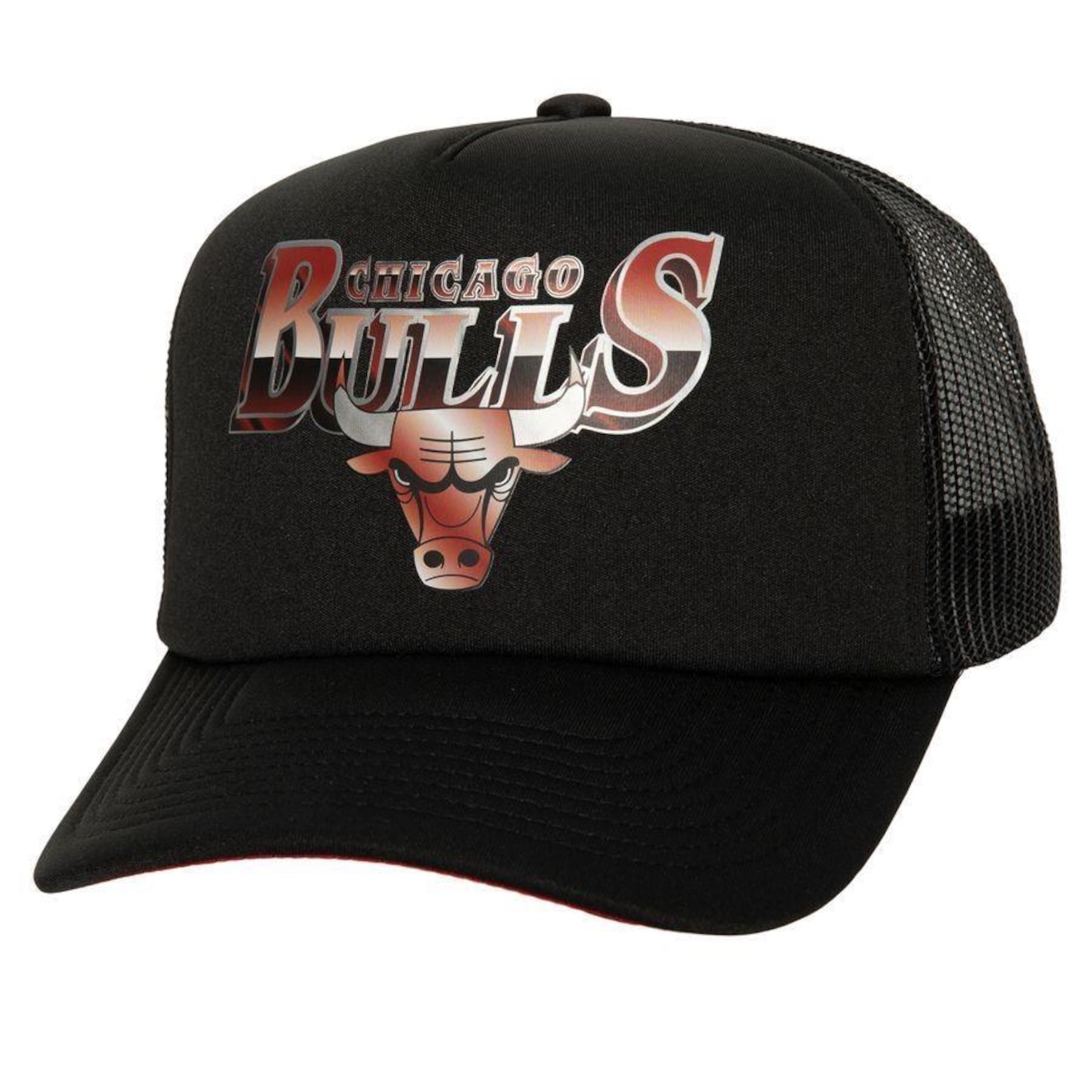 Boné Aba Curva Mitchell & Ness Nba Rock On Truck Chicago Bulls - Adulto - Foto 1