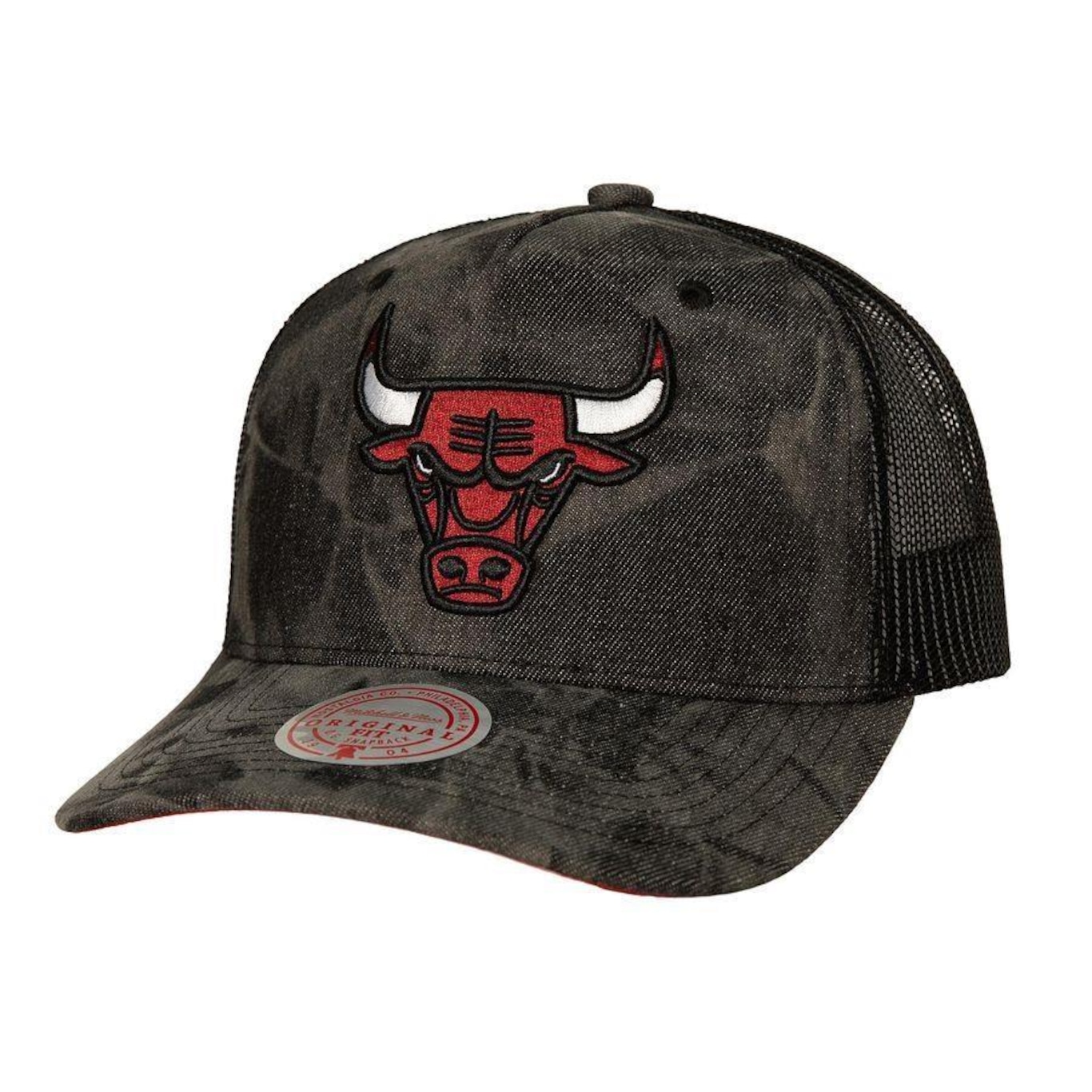 Boné Aba Curva Mitchell & Ness Nba Burnt Ends Chicago Bulls - Adulto - Foto 1