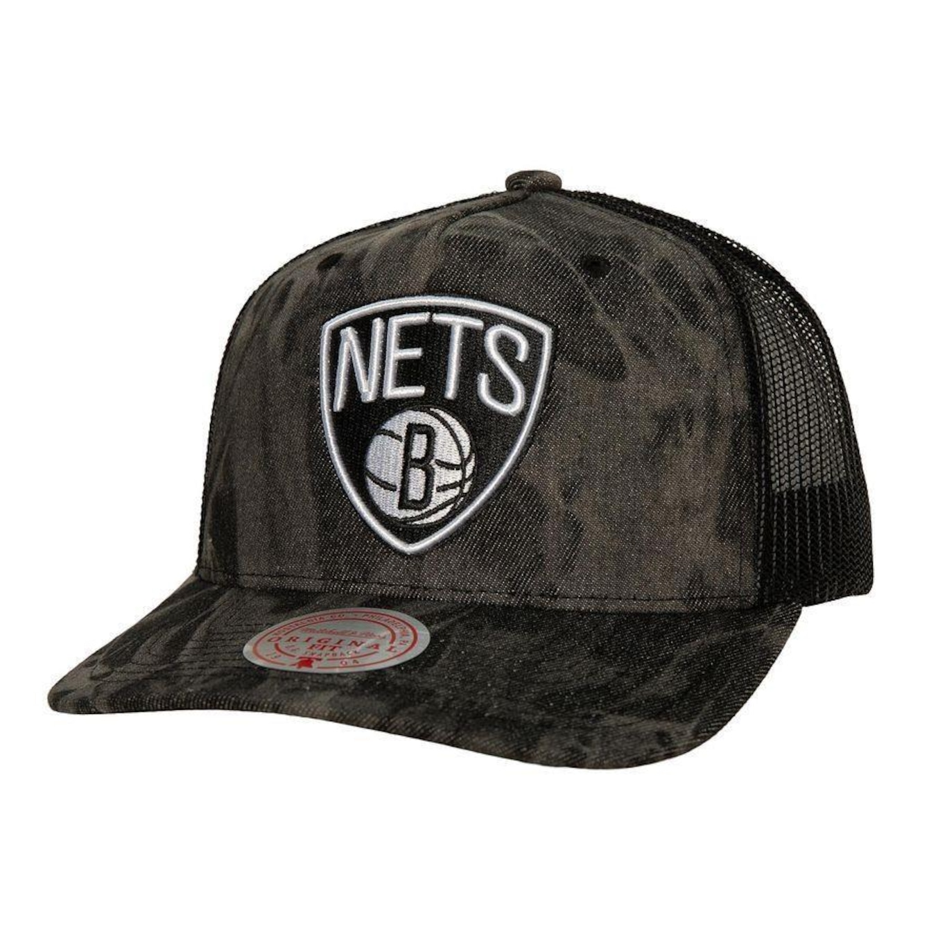 Boné Aba Curva Mitchell & Ness Nba Burnt Ends Brooklyn Nets - Adulto - Foto 1