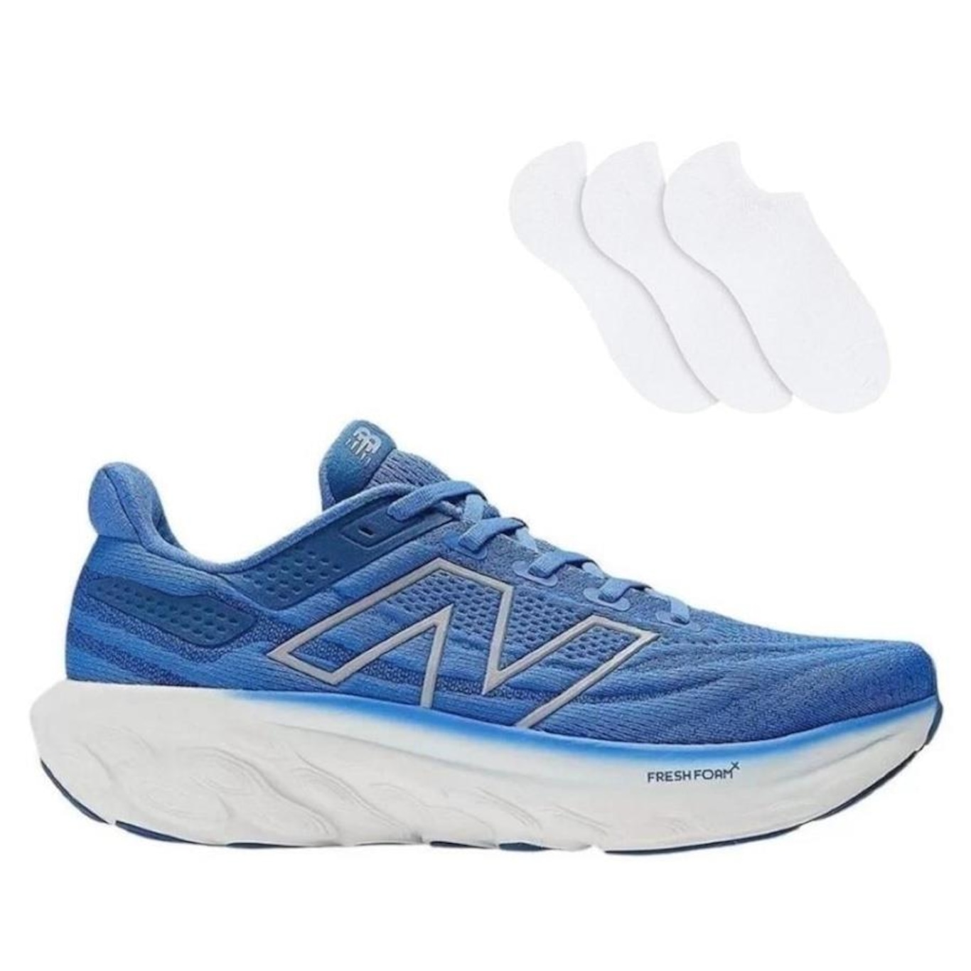 Kit Tênis New Balance Fresh Foam X 1080 V13 + 3 Pares de Meias - Masculino - Foto 1