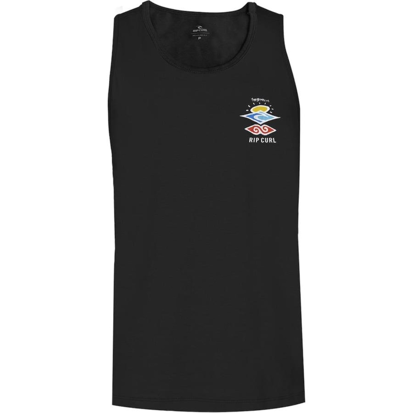 Camiseta Regata Rip Curl Search Icon Rg Black - Masculina - Foto 1