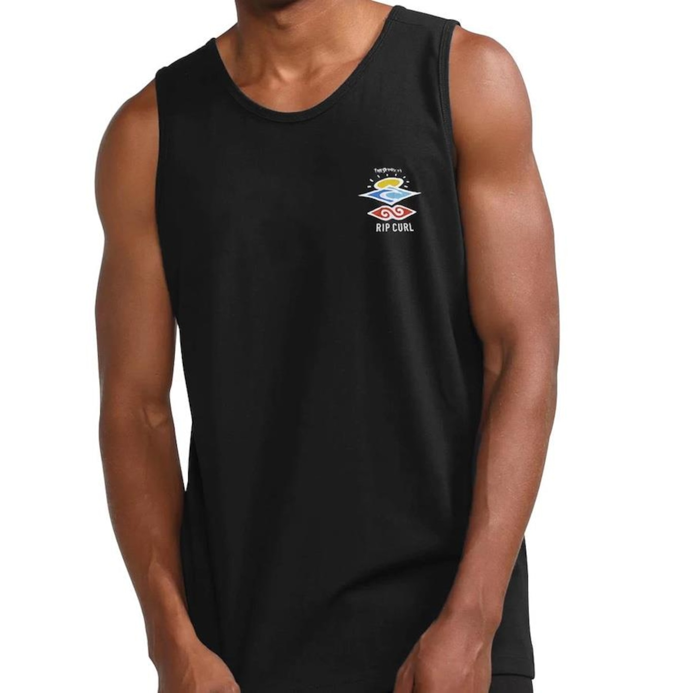 Camiseta Regata Rip Curl Search Icon Rg Black - Masculina - Foto 3