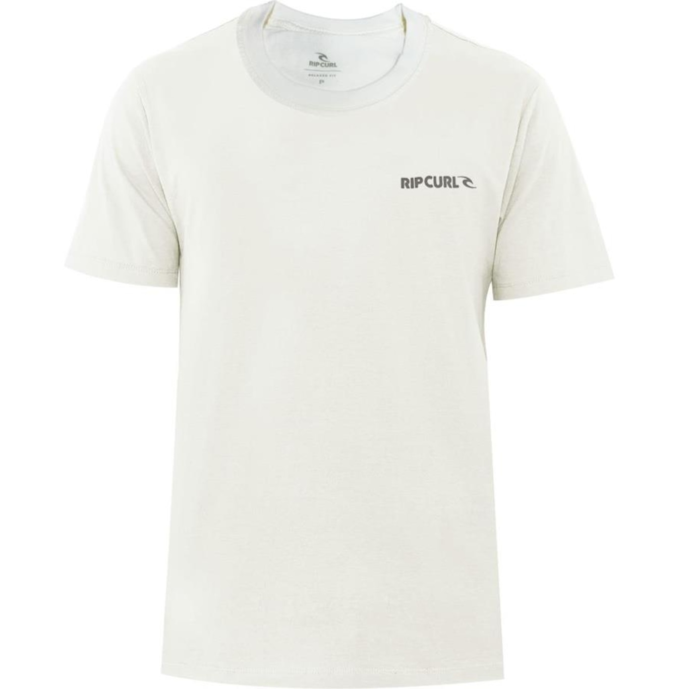 Camiseta Rip Curl Brand Logo Tee Bone - Masculina - Foto 1