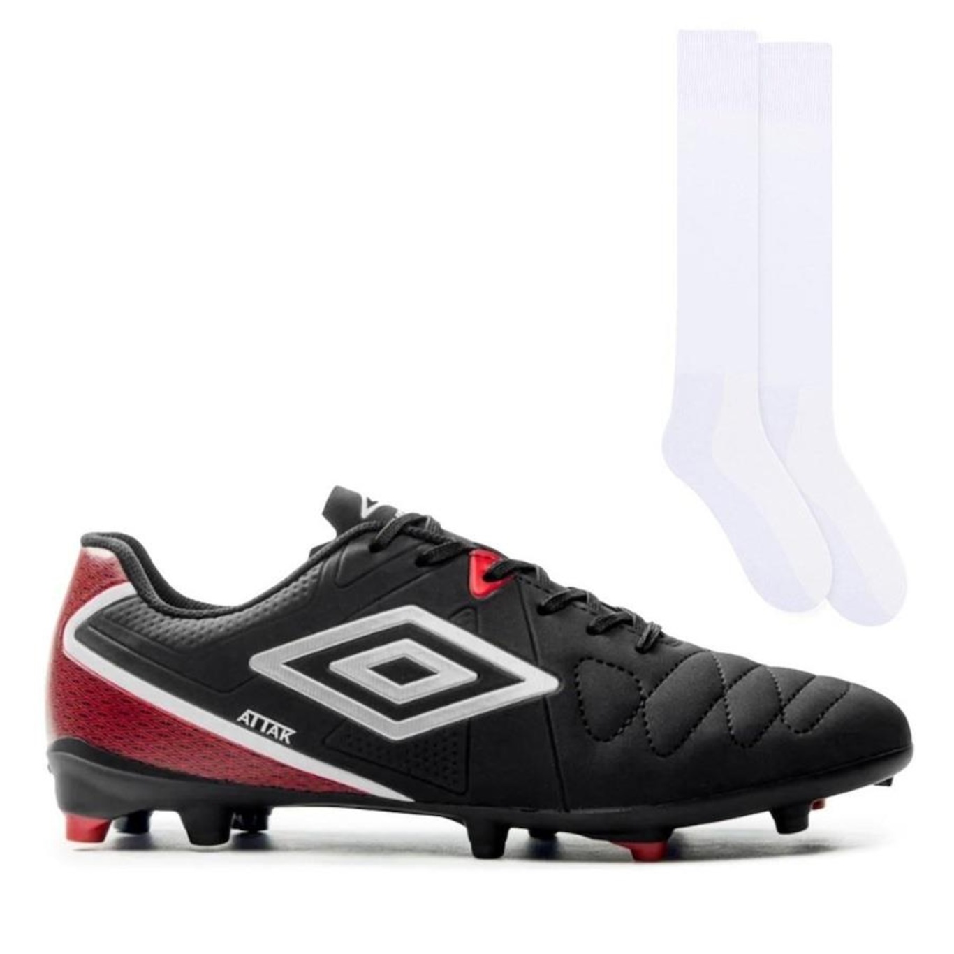 Chuteira de Campo Umbro Attak Eternal + Meião Color Sports de Futebol - Adulto - Foto 1