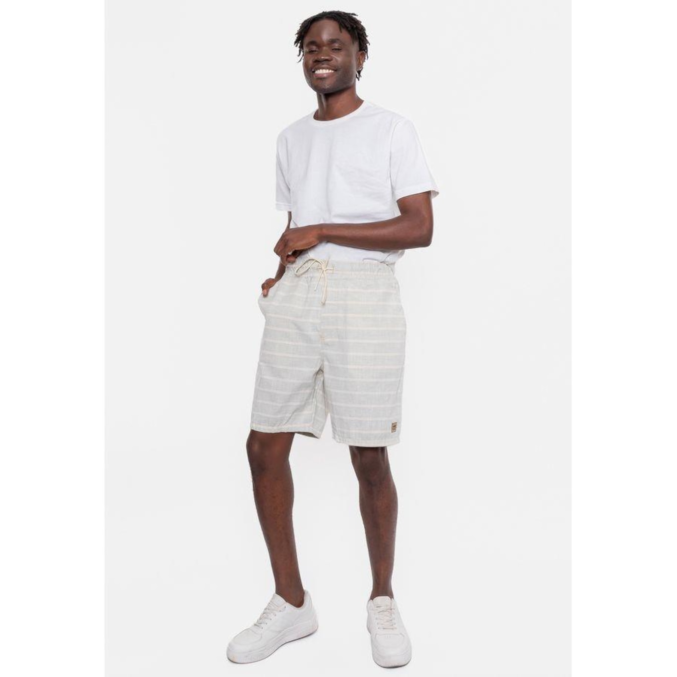 Bermuda Hd Linen Strip - Masculina - Foto 5