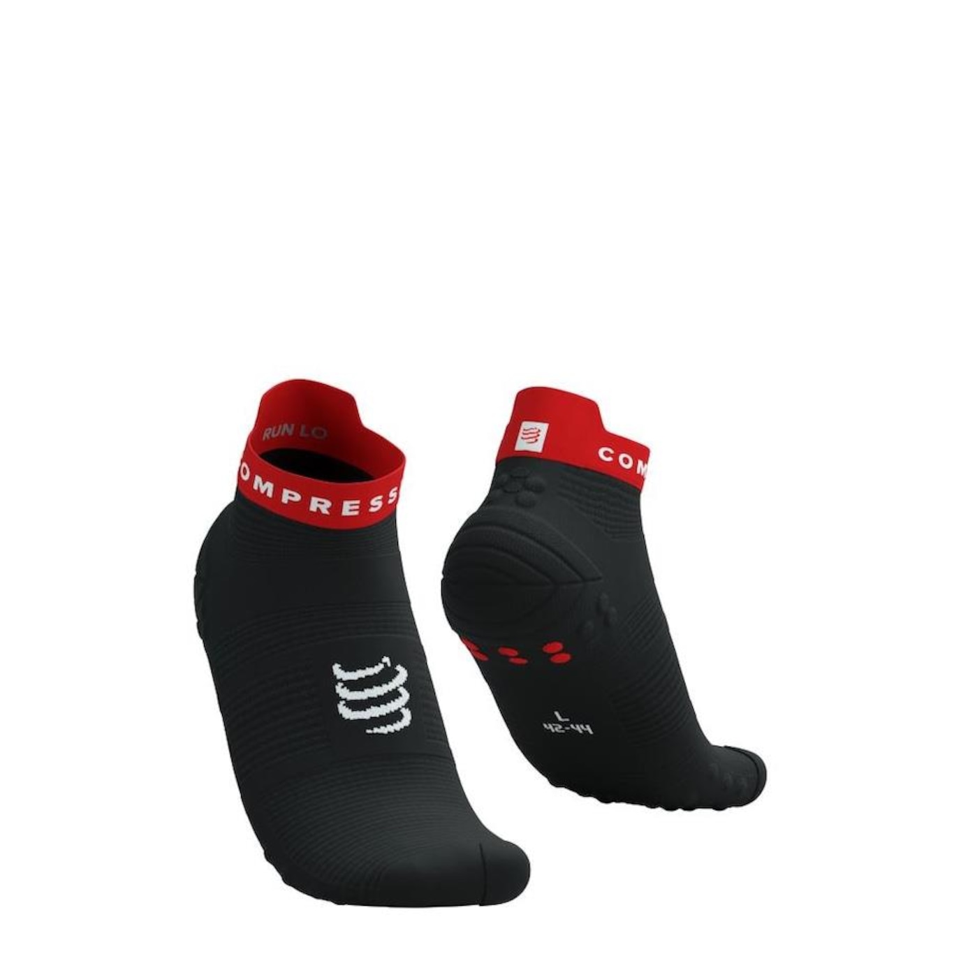 Meia de Compressão para Corrida Cano Curto Compressport Run Low V4 - Unissex - Foto 1