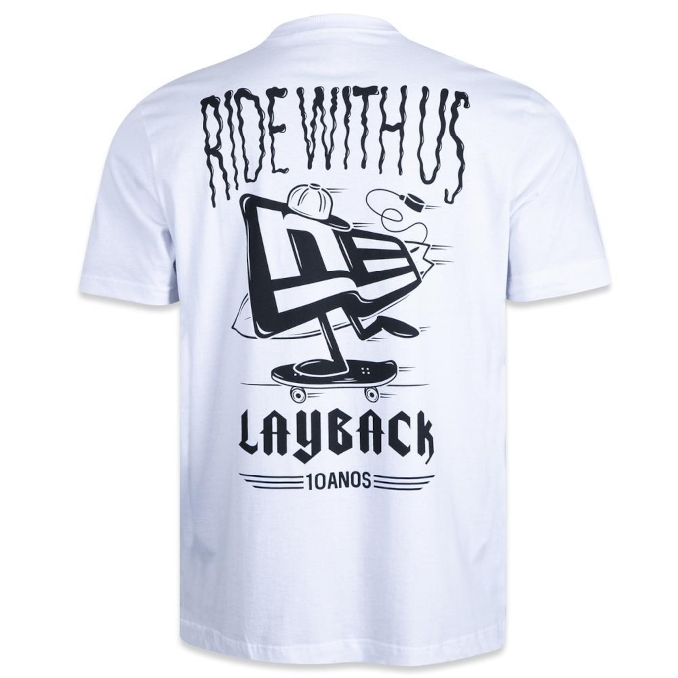 Camiseta New Era Collab Layback 10 Anos Ride With Us - Masculina - Foto 2