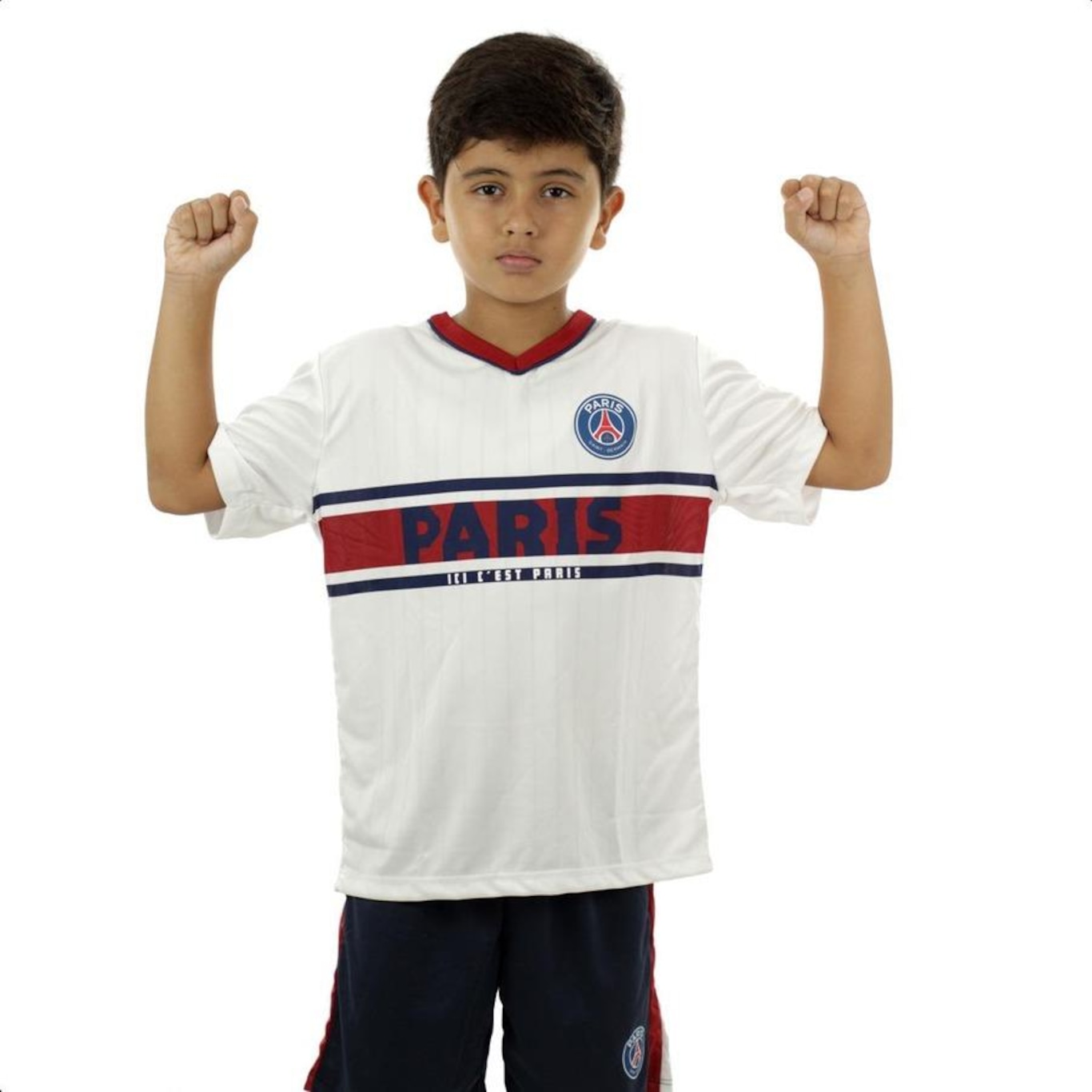 Camisa Psg Braziline Wit - Infantil - Foto 1