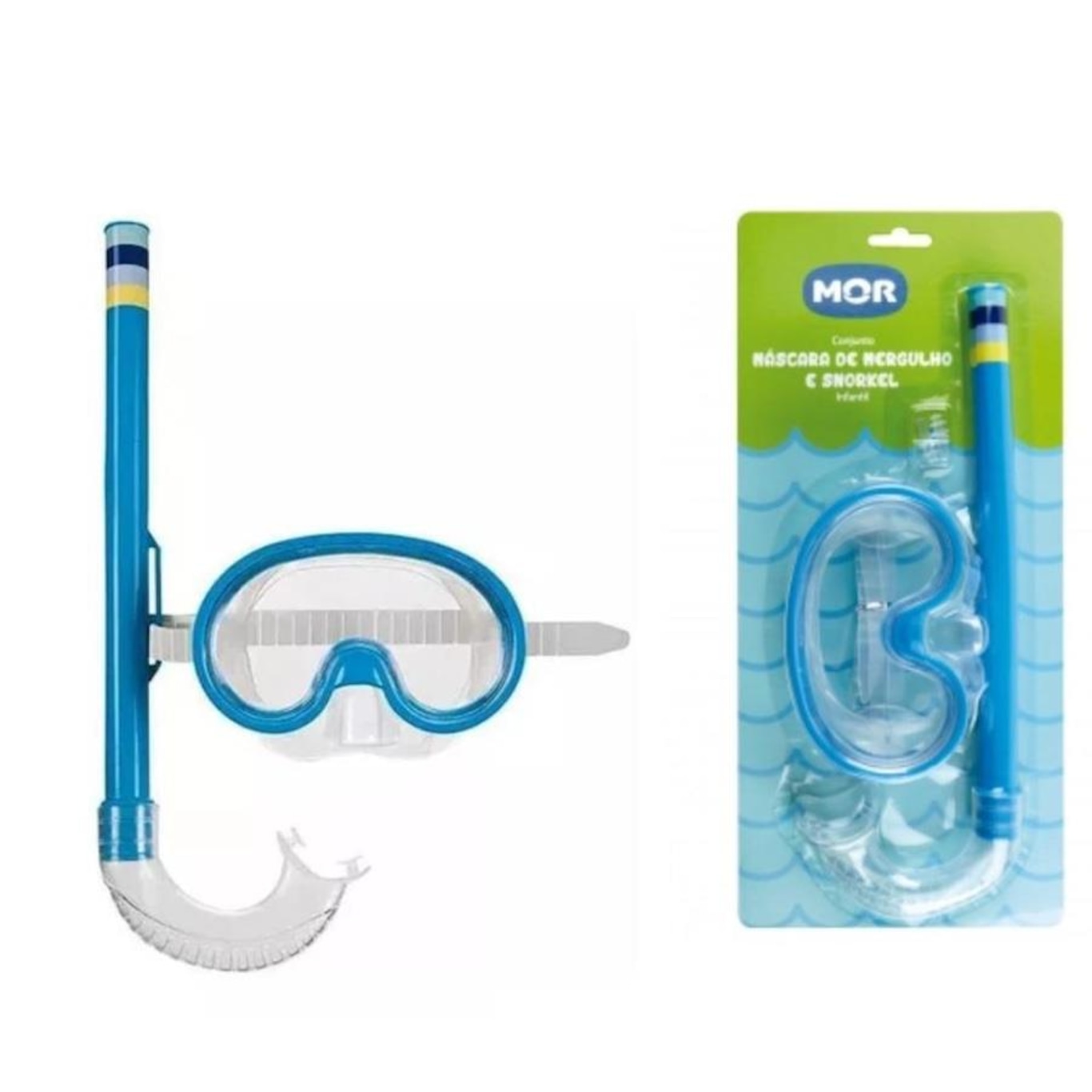 Máscara de Mergulho Snorkel Mor com Protetor de Ouvido - Infantil - Foto 2