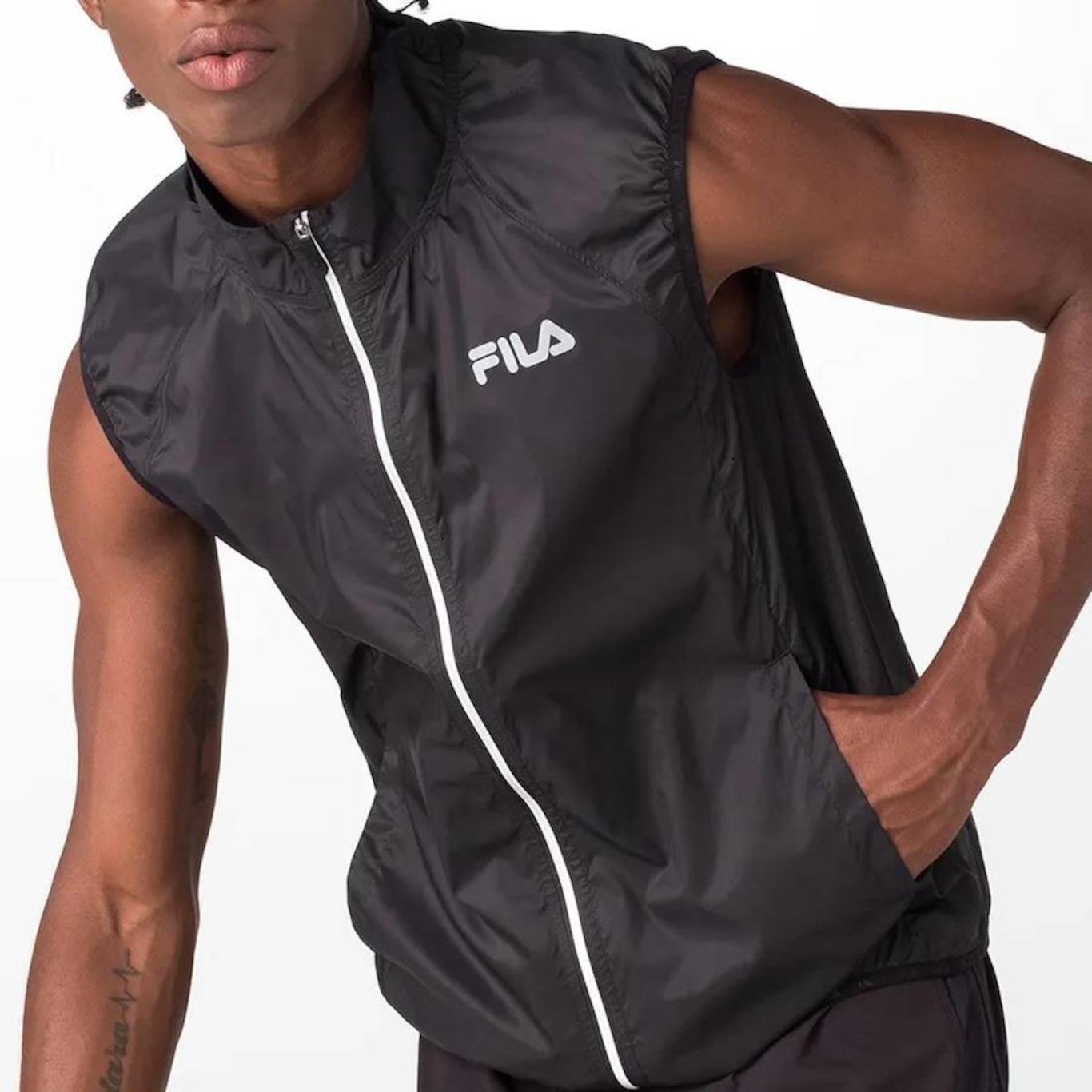 Colete sem Capuz Fila Racer Run - Masculino - Foto 1